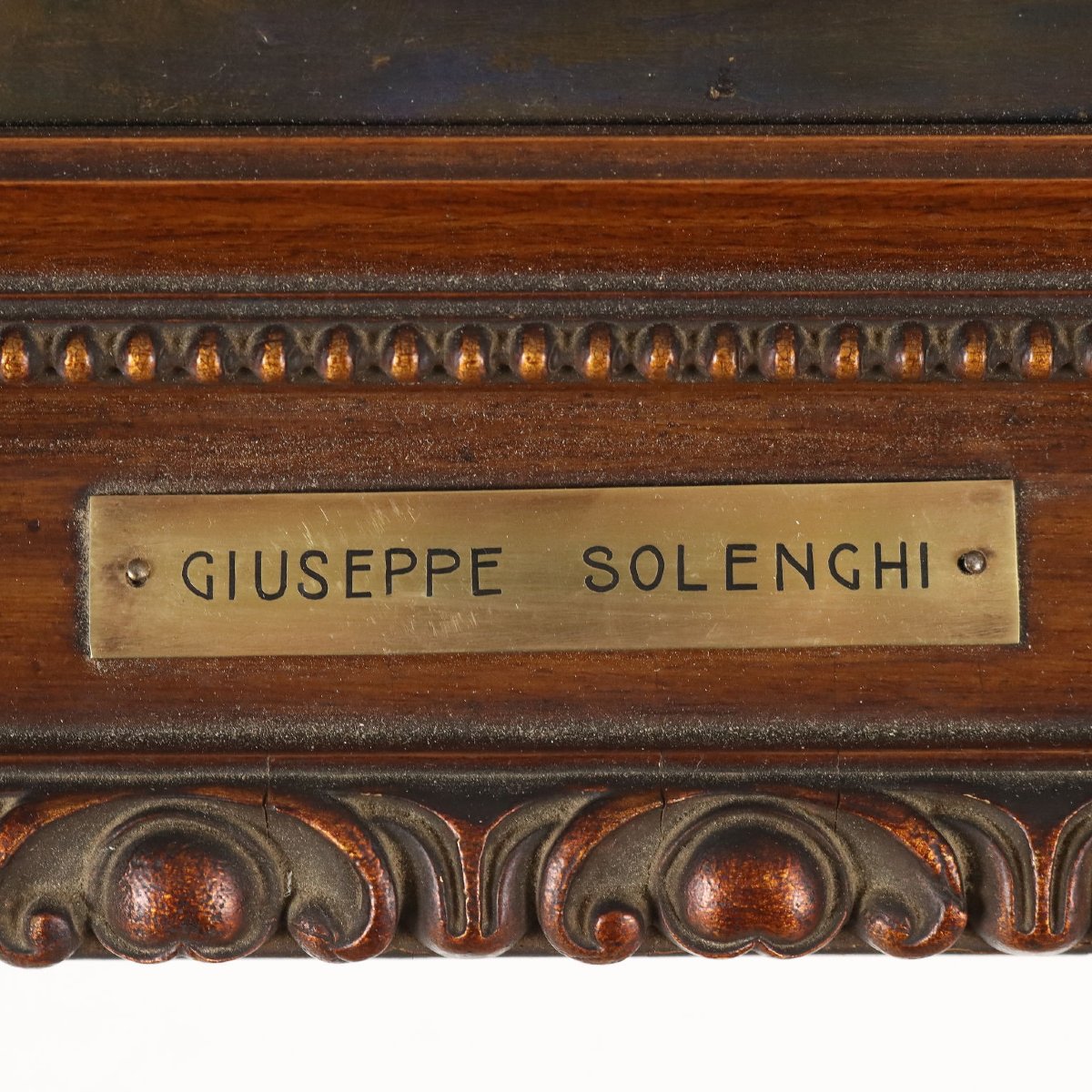 Giuseppe Solenghi Interno con Figure ed Animali Dipinto Antico 1917 Originale-photo-8