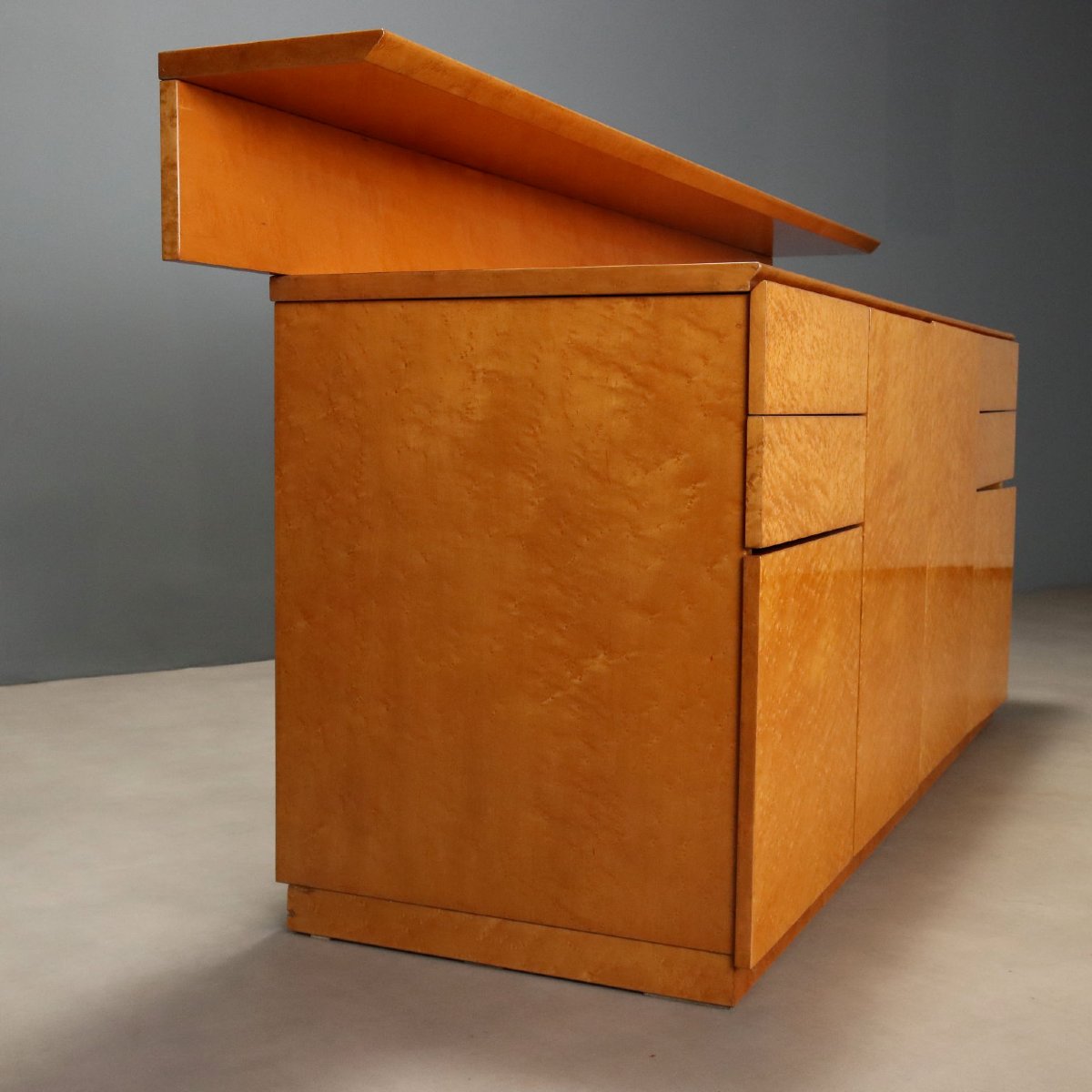 Mobile Buffet Vintage Radica con Alzata a Giorno Design Anni 80-photo-3
