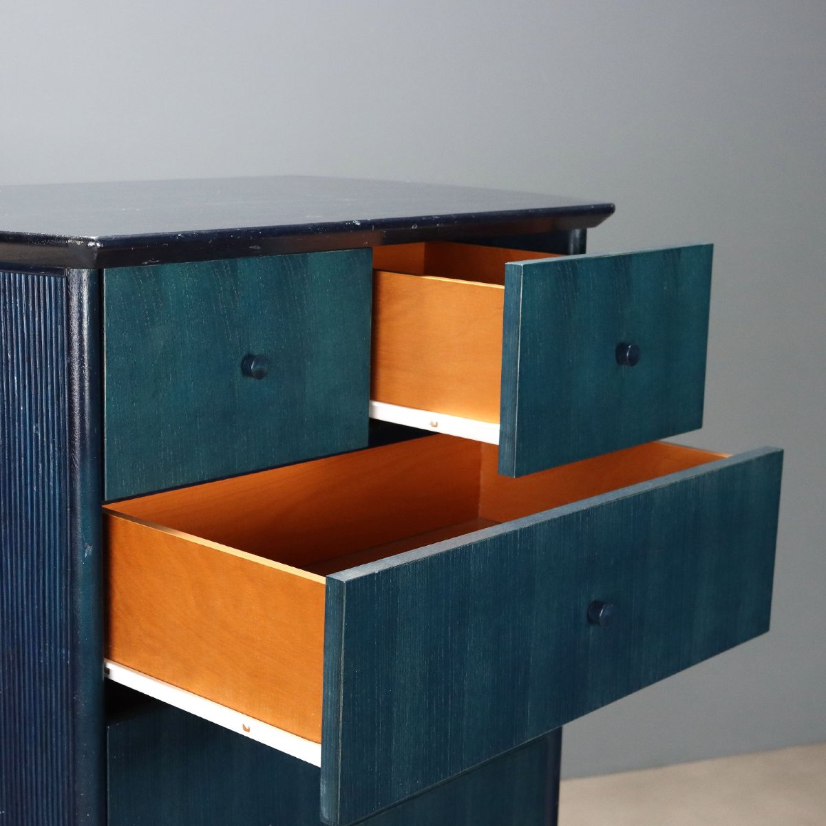 Cassettiera Settimanale Roberti Rattan Vintage Legno Design Anni 80 Originale-photo-3