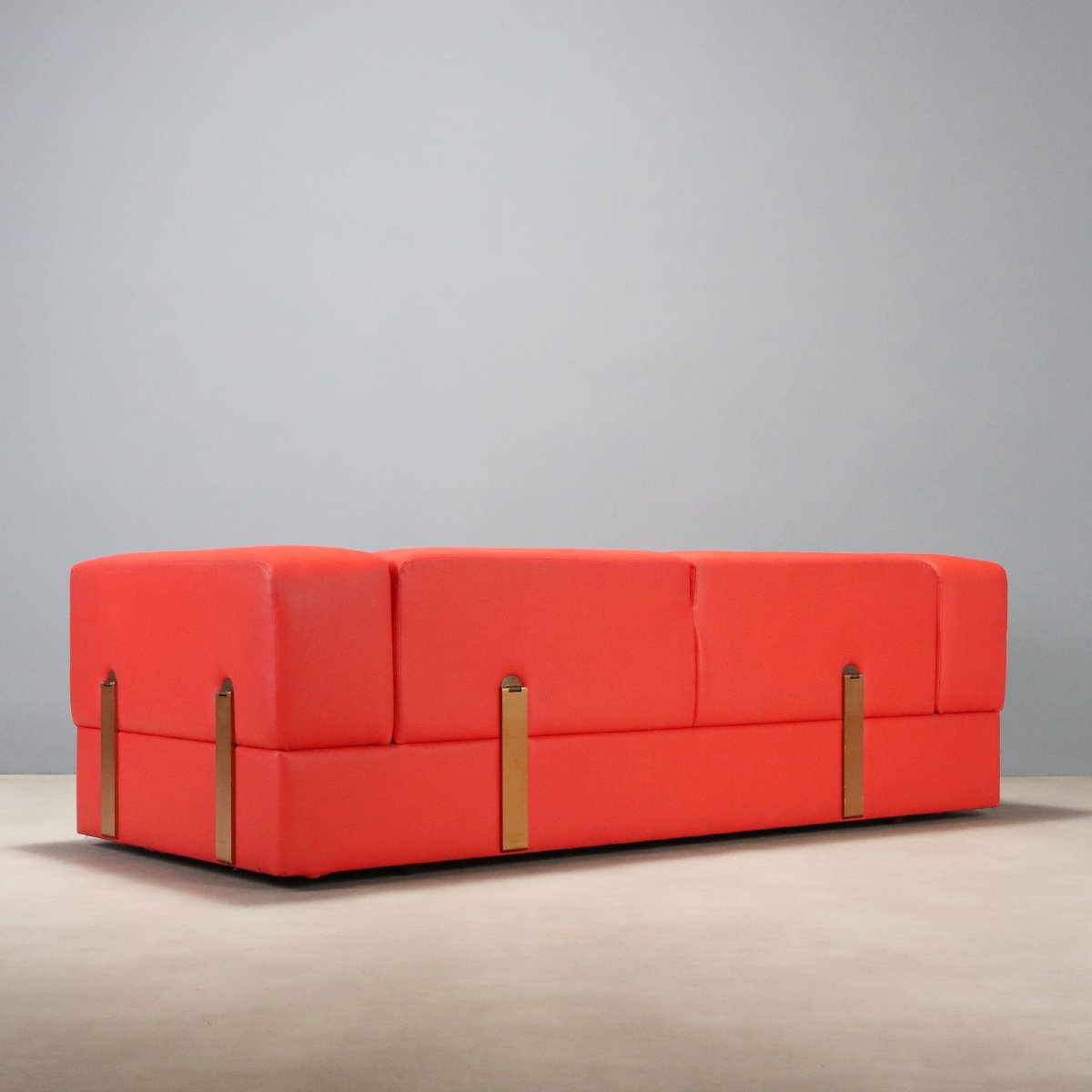 Divano 711 Design Tito Agnoli per Cinova Similpelle Italia Anni 60 Originale-photo-7