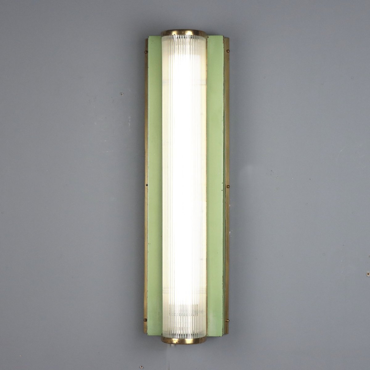 Lampada da Parete Vintage Ottone Vetro Italia Design Anni 50 Originale