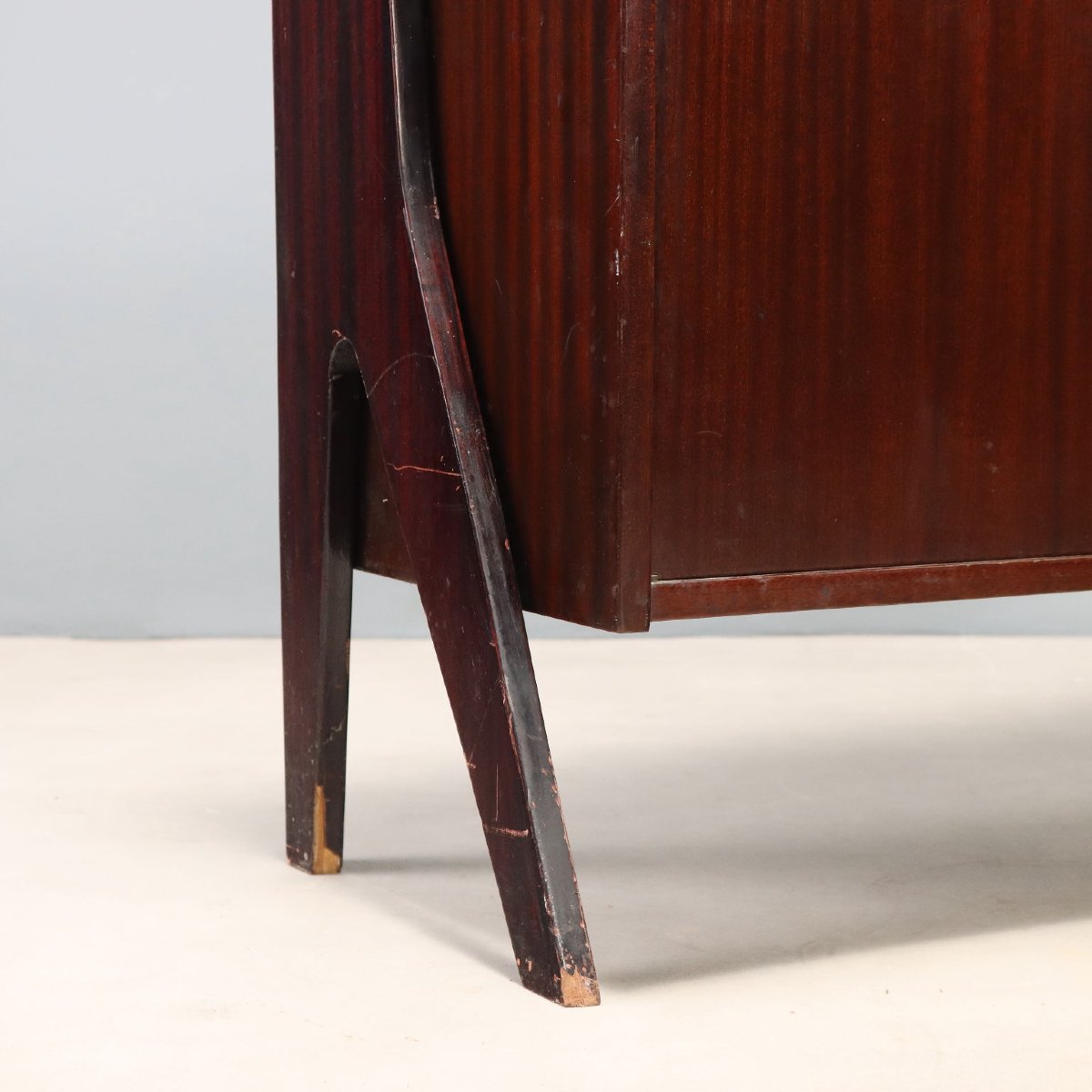 Mobile Bar Vintage Mogano Vano a Ribalta Italia Design Anni 60 Originale-photo-4