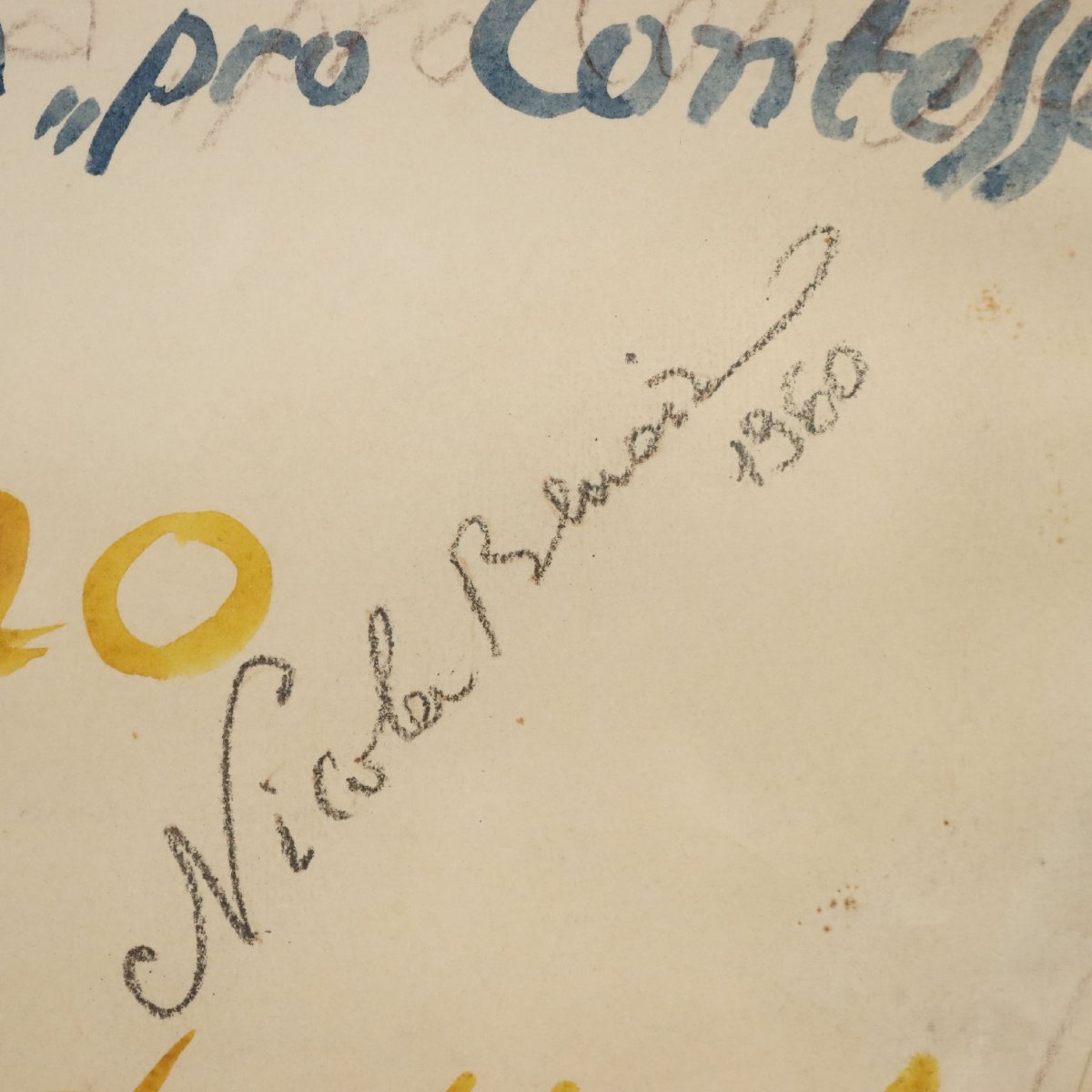 Disegno Moderno di Nicola Benois Grande Veglione Italia 1960 Originale-photo-4