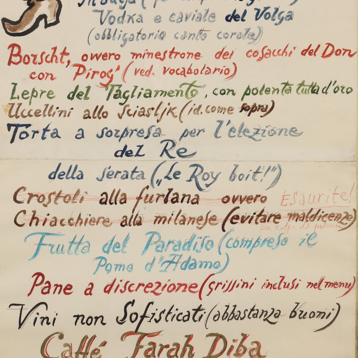 Disegno Moderno di Nicola Benois Grande Veglione Italia 1960 Originale-photo-2