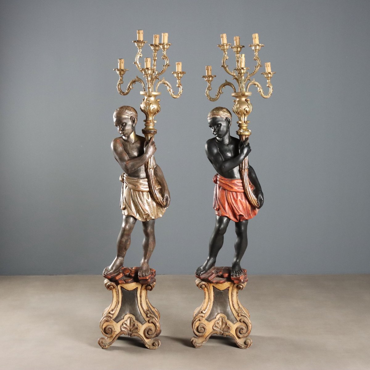 Candelabri in Stile Decorativo Italia, metà XX Secolo