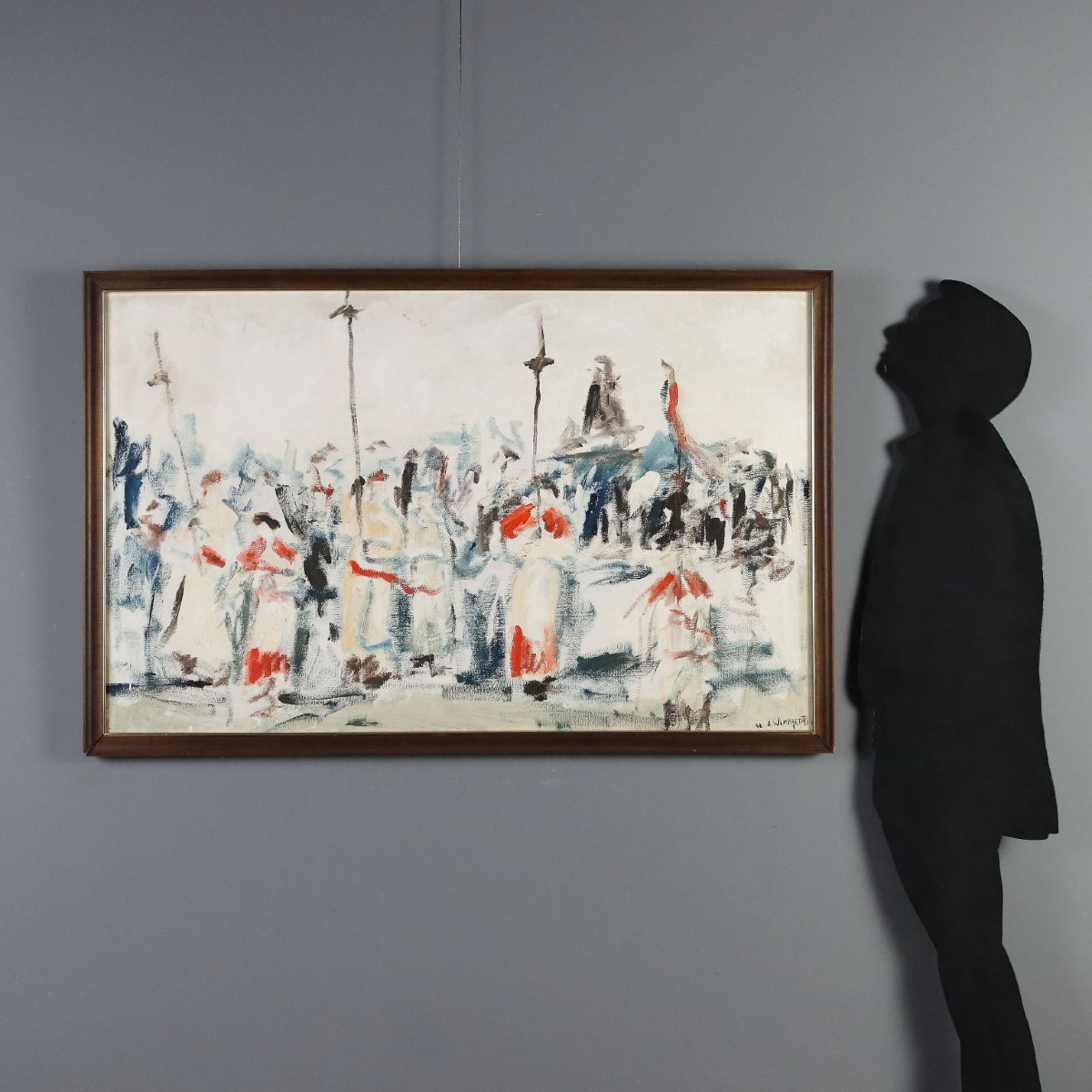 Dipinto Contemporaneo Fernando Wamprechts Procession I, 1982-photo-2