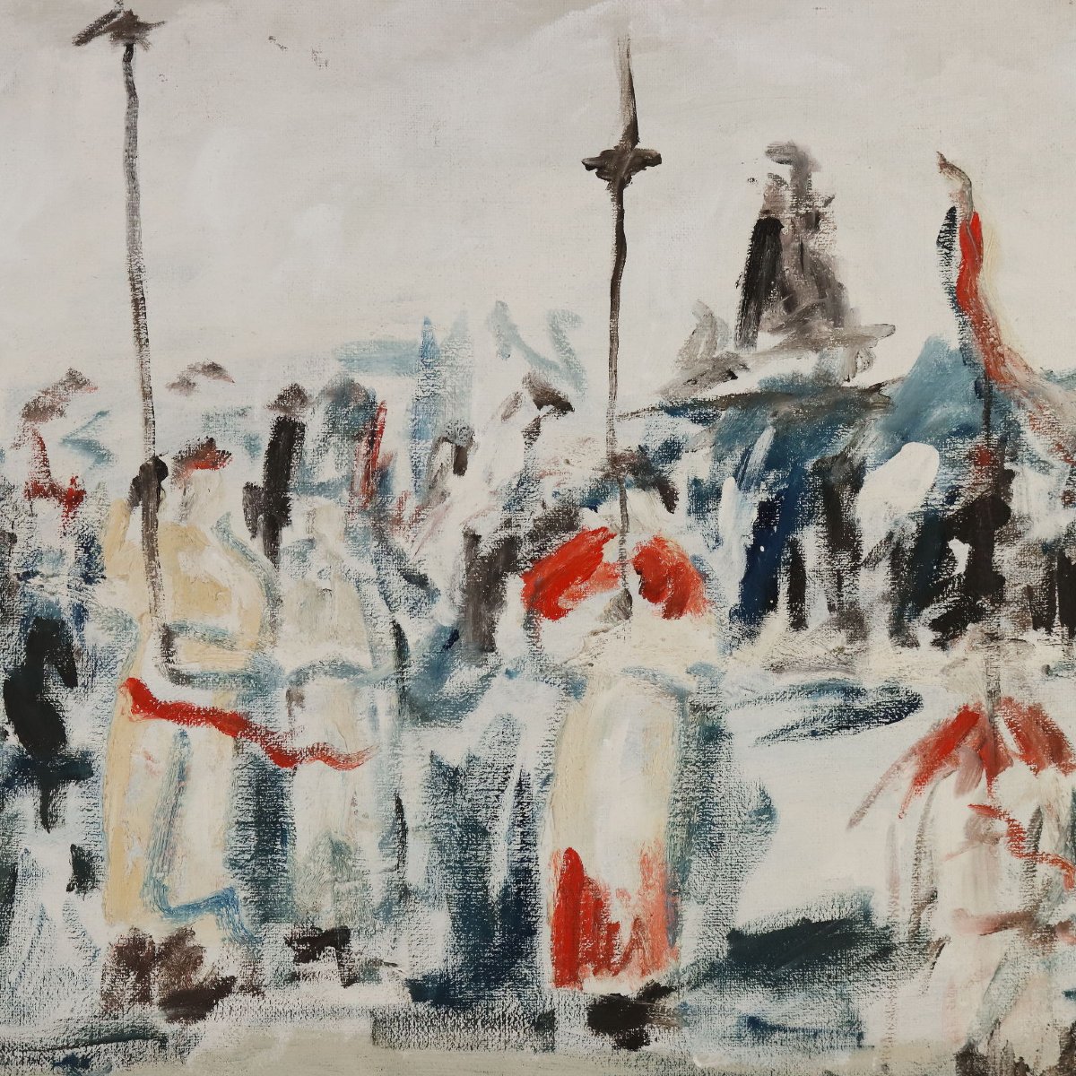 Dipinto Contemporaneo Fernando Wamprechts Procession I, 1982-photo-3