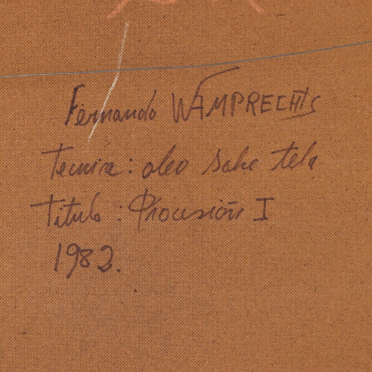 Dipinto Contemporaneo Fernando Wamprechts Procession I, 1982-photo-6