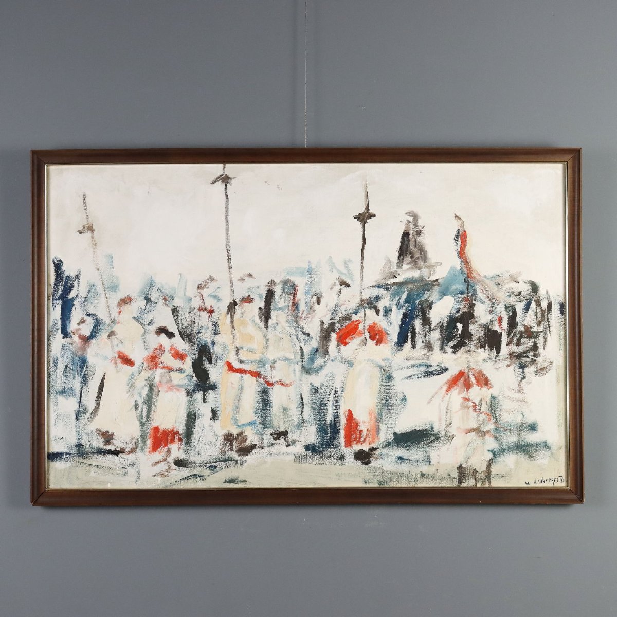 Dipinto Contemporaneo Fernando Wamprechts Procession I, 1982