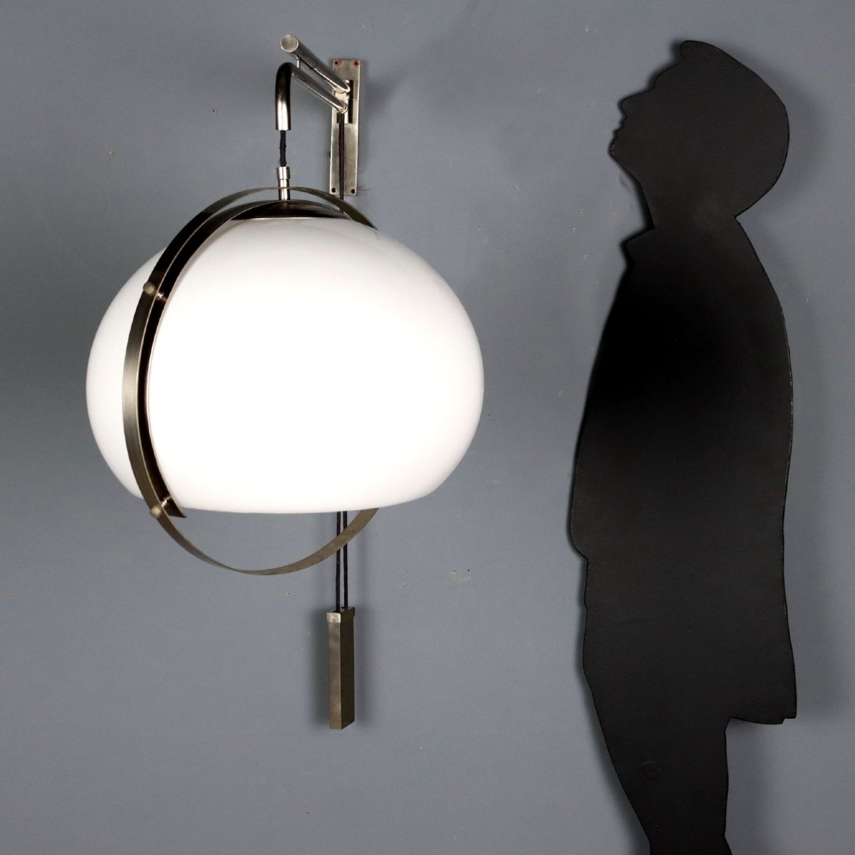 Lampada Vintage Space Age Metacrilato Metallo Italia Design Anni 70 Originale-photo-2