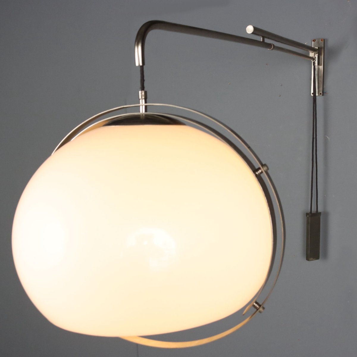 Lampada Vintage Space Age Metacrilato Metallo Italia Design Anni 70 Originale-photo-3