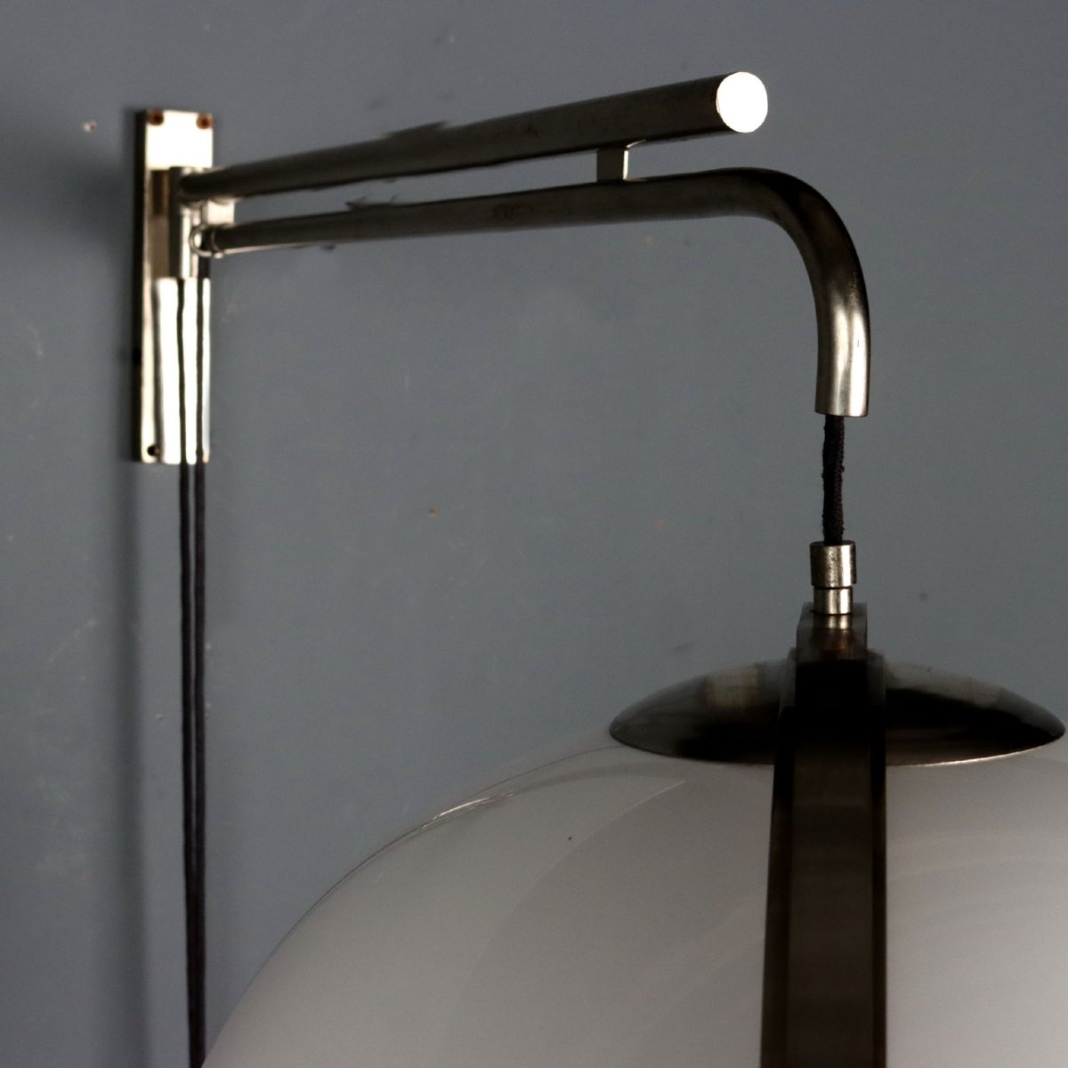 Lampada Vintage Space Age Metacrilato Metallo Italia Design Anni 70 Originale-photo-5