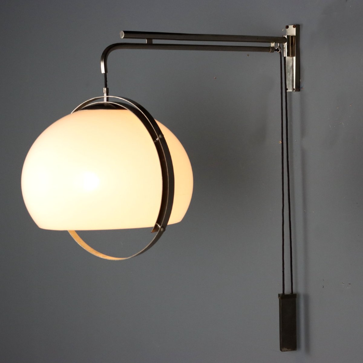 Lampada Vintage Space Age Metacrilato Metallo Italia Design Anni 70 Originale