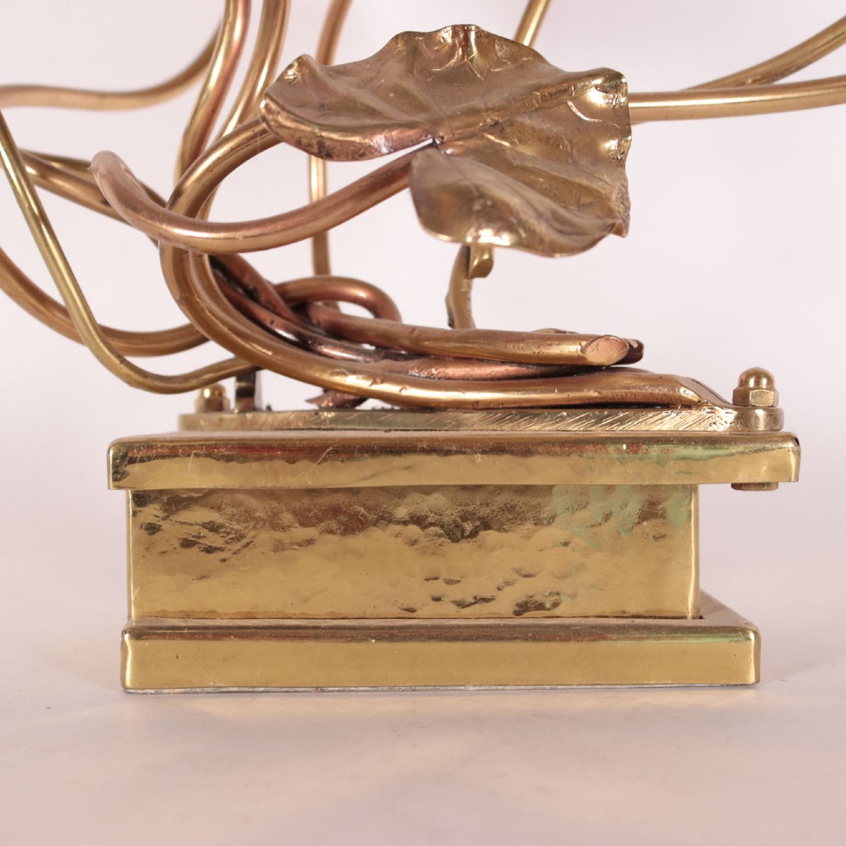 Coppia Sculture Stile Maison Jansen Ottone Anni 70 Francia -photo-4