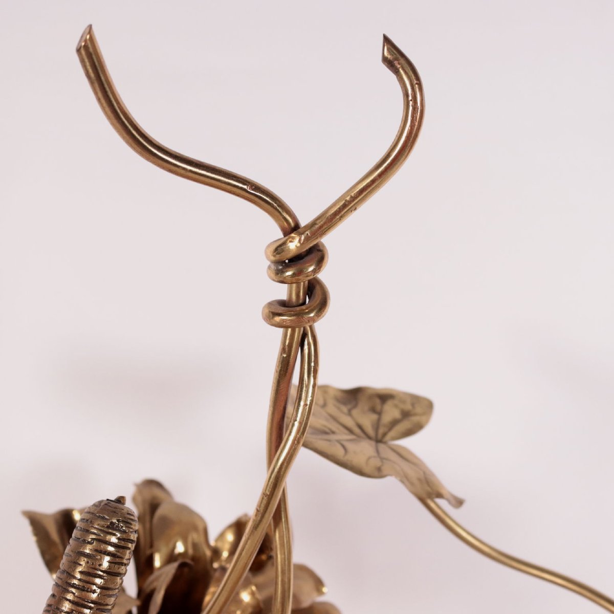 Coppia Sculture Stile Maison Jansen Ottone Anni 70 Francia -photo-4
