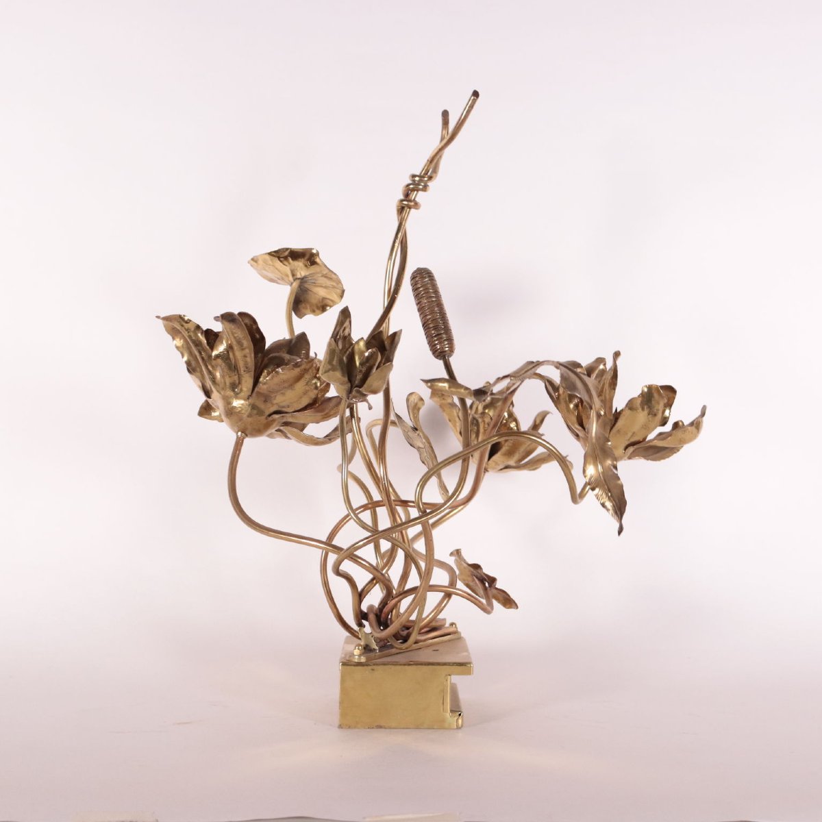 Coppia Sculture Stile Maison Jansen Ottone Anni 70 Francia -photo-5