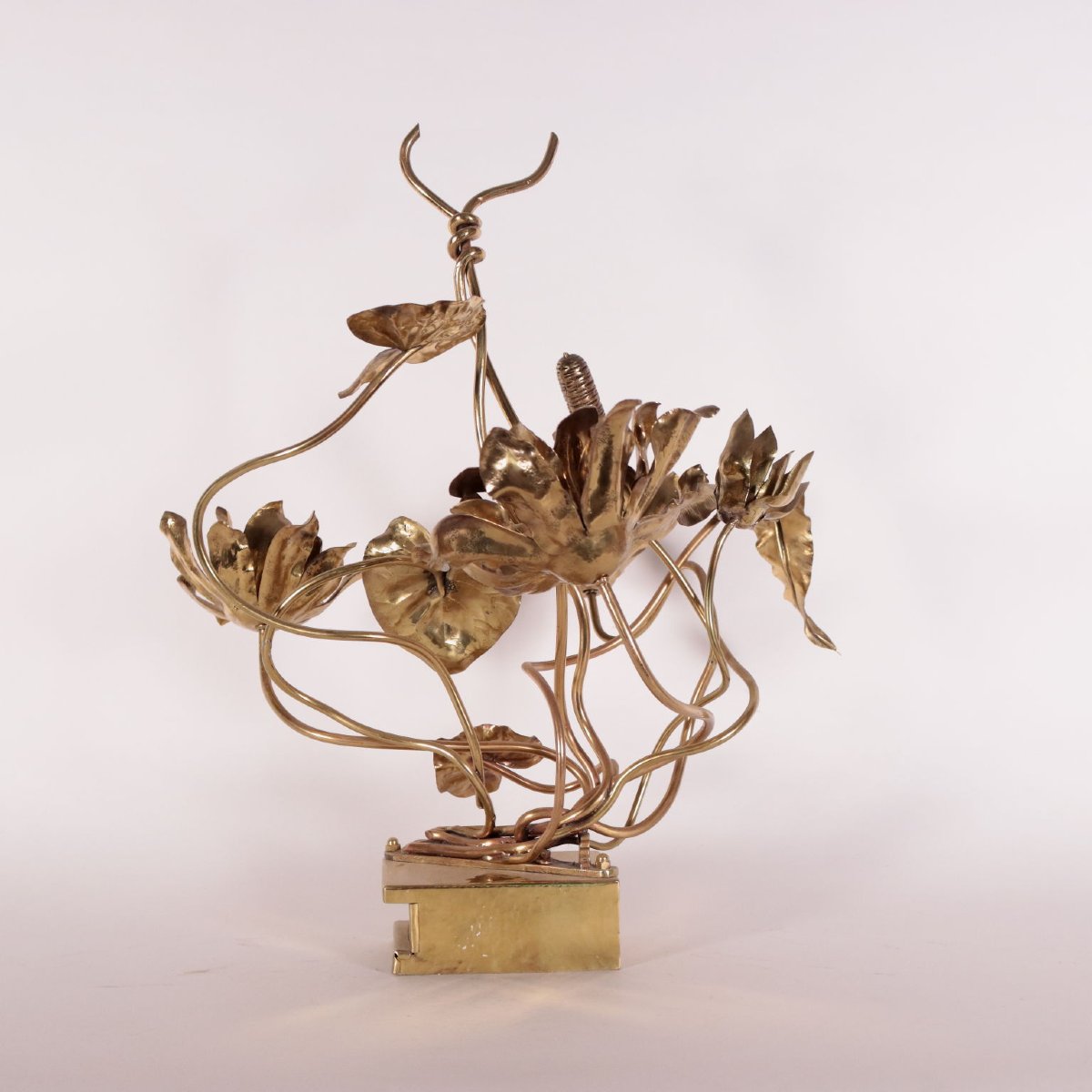 Coppia Sculture Stile Maison Jansen Ottone Anni 70 Francia -photo-6
