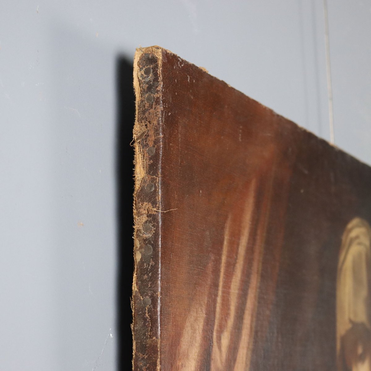 Dipinto Antico Madonna in Adorazione Copia da Guido Reni '700 Riproduzione-photo-4