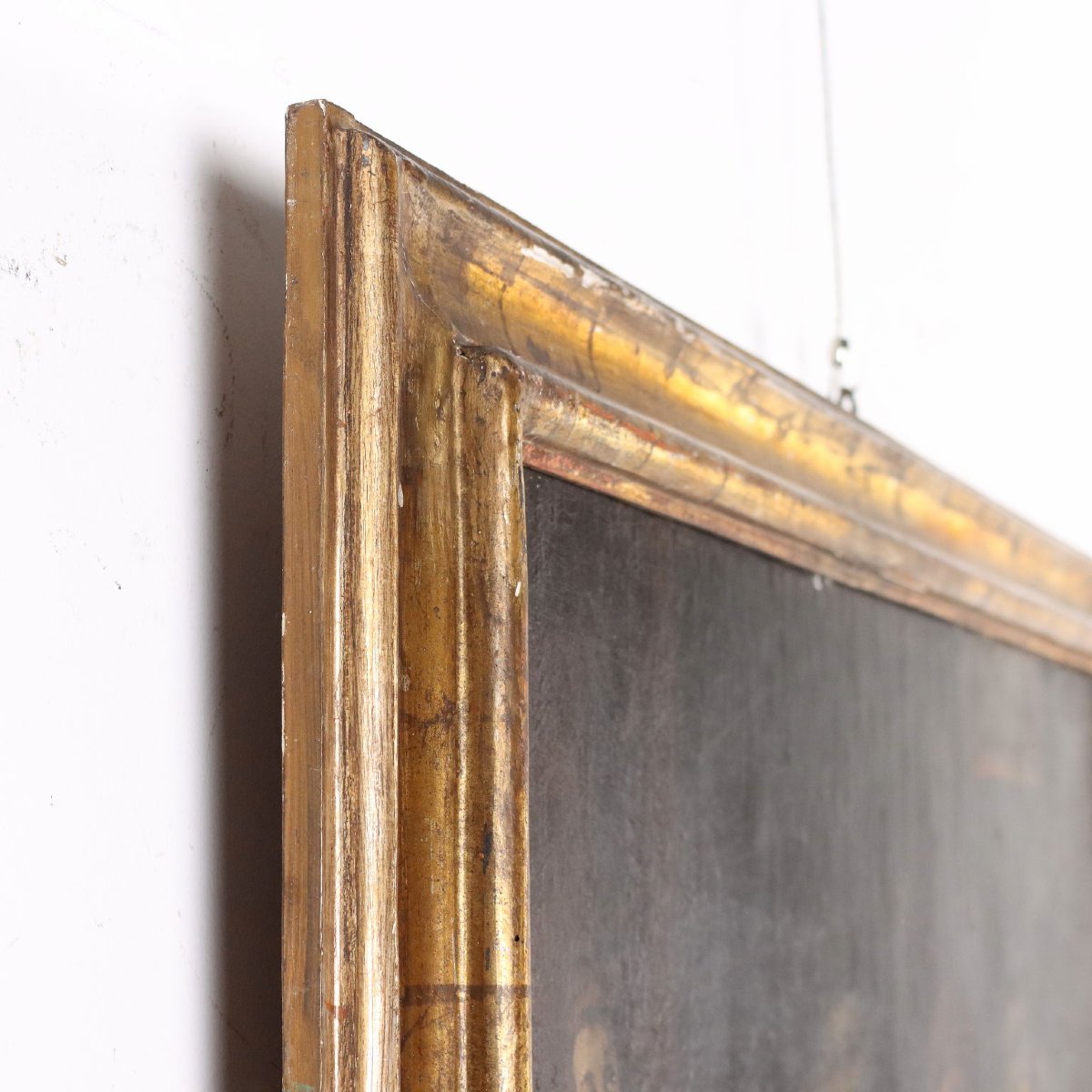 Quadro Antico Dipinto Scena di Genere Olio su Tela XVIII Secolo Originale-photo-4