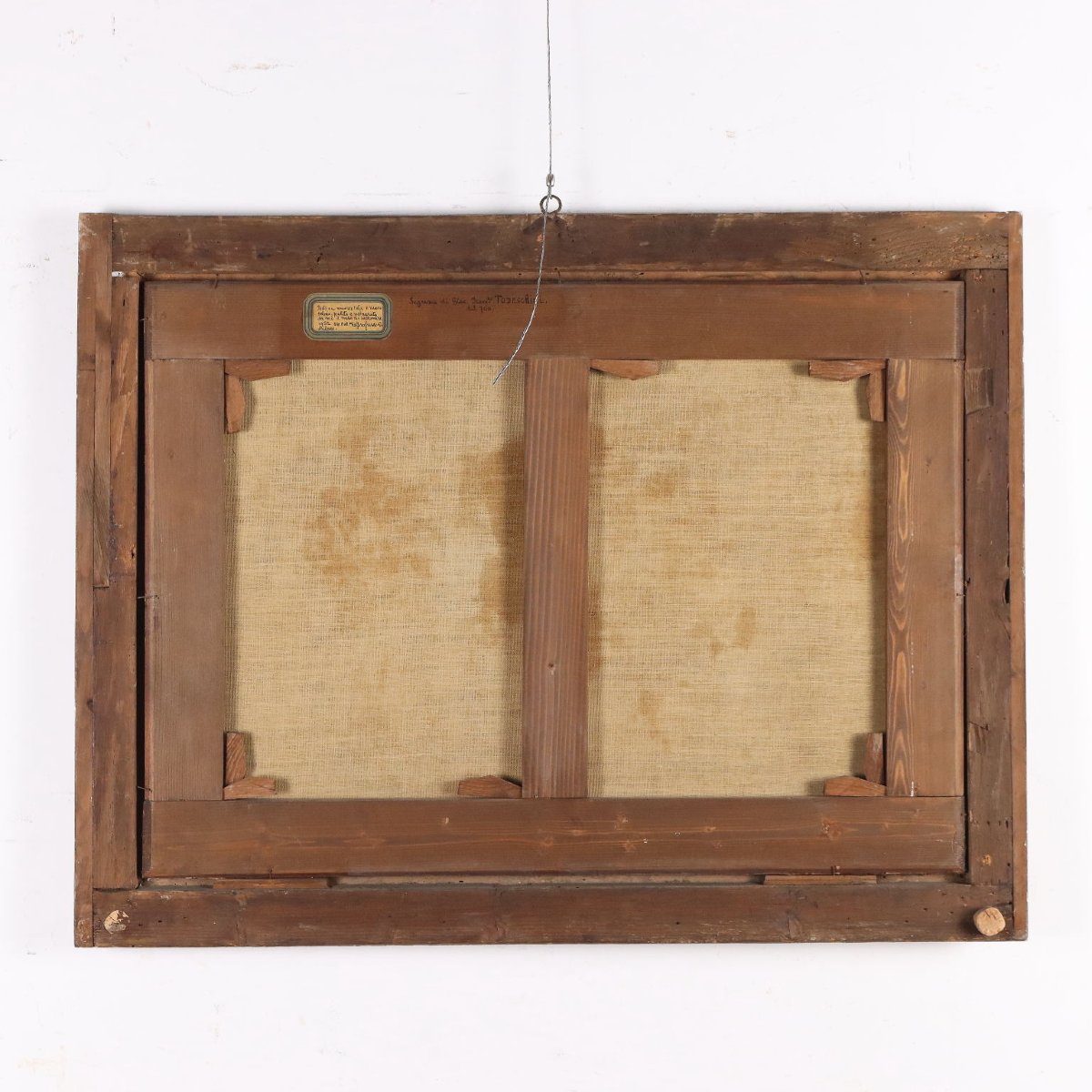 Quadro Antico Dipinto Scena di Genere Olio su Tela XVIII Secolo Originale-photo-6