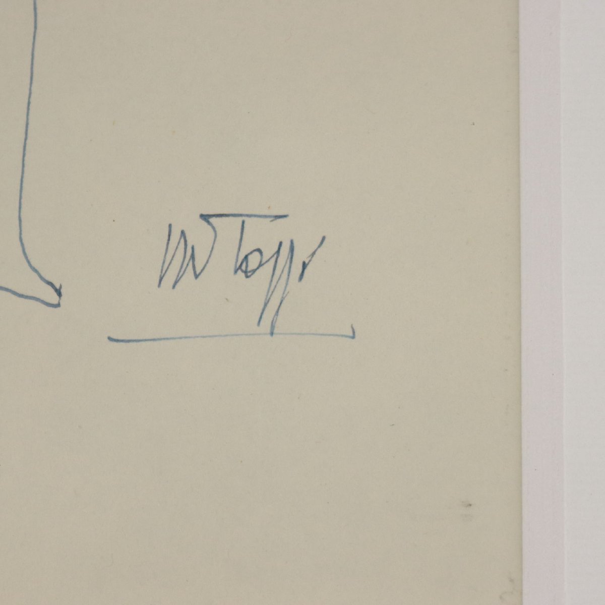 Nudo a Riposo Disegno Biro di Mario Tozzi 1969 Arte Novecento Firmato Originale-photo-2