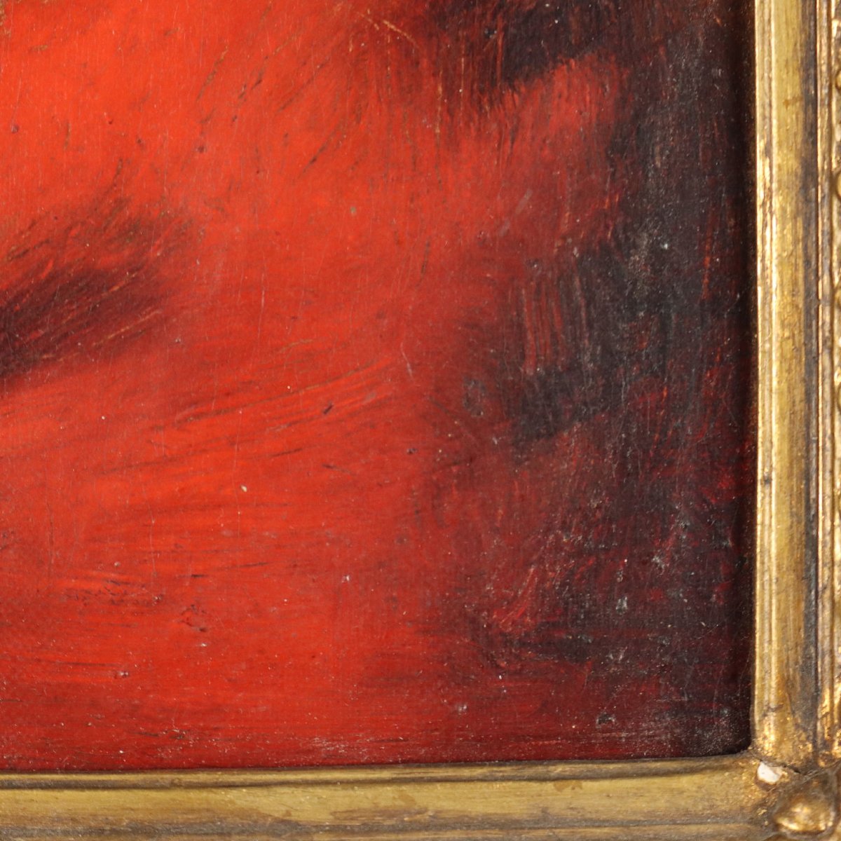 Dipinto Antico Attribuito a Jean-Jacques Henner Ritratto Femminile '800-photo-3