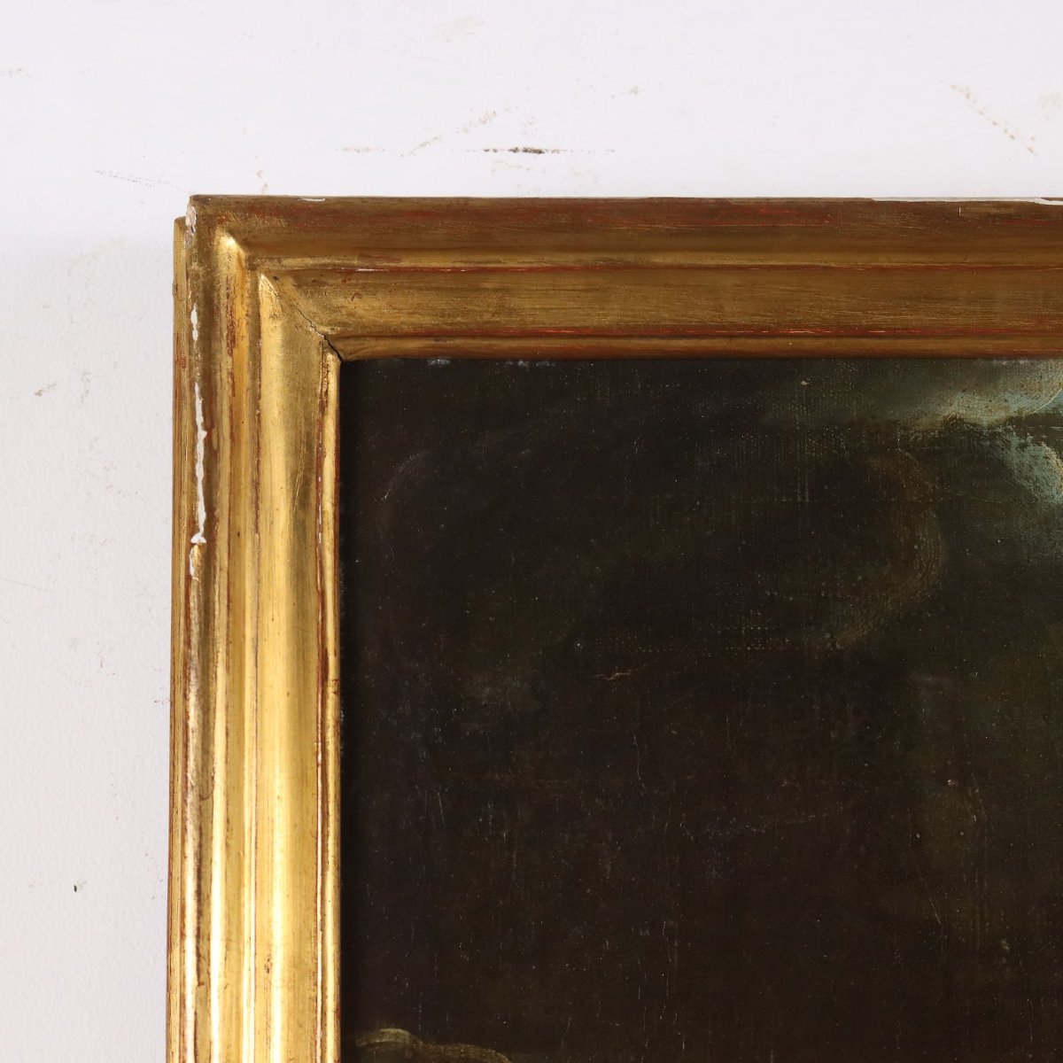 Quadro Antico Dipinto Olio su Tela Scuola Francese '700 Originale-photo-6