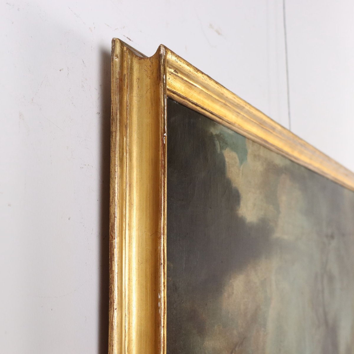 Quadro Antico Dipinto Olio su Tela Scuola Francese '700 Originale-photo-7