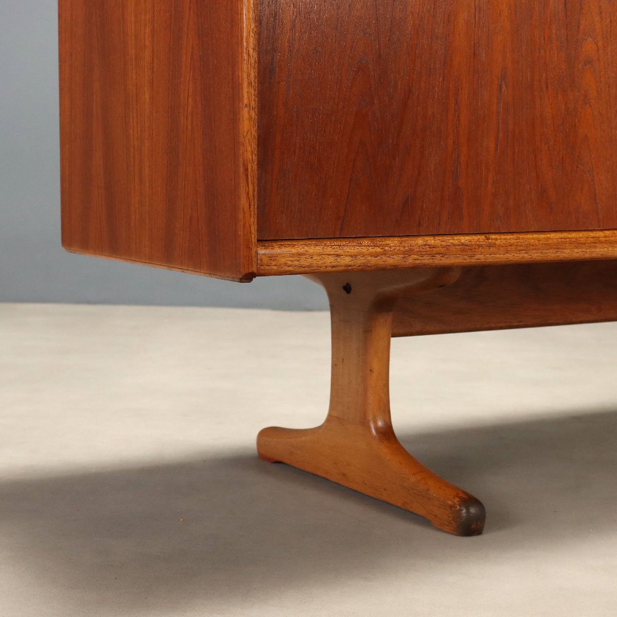 Sideboard Vintage Impiallacciato Teak Design Regno Unito Anni 60 Originale-photo-3