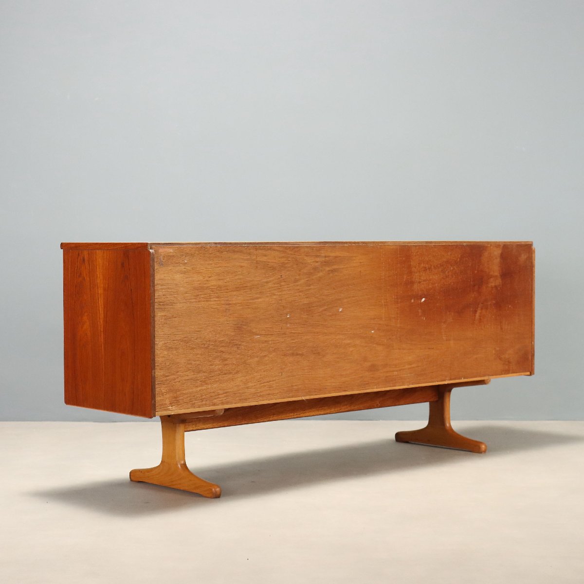 Sideboard Vintage Impiallacciato Teak Design Regno Unito Anni 60 Originale-photo-6