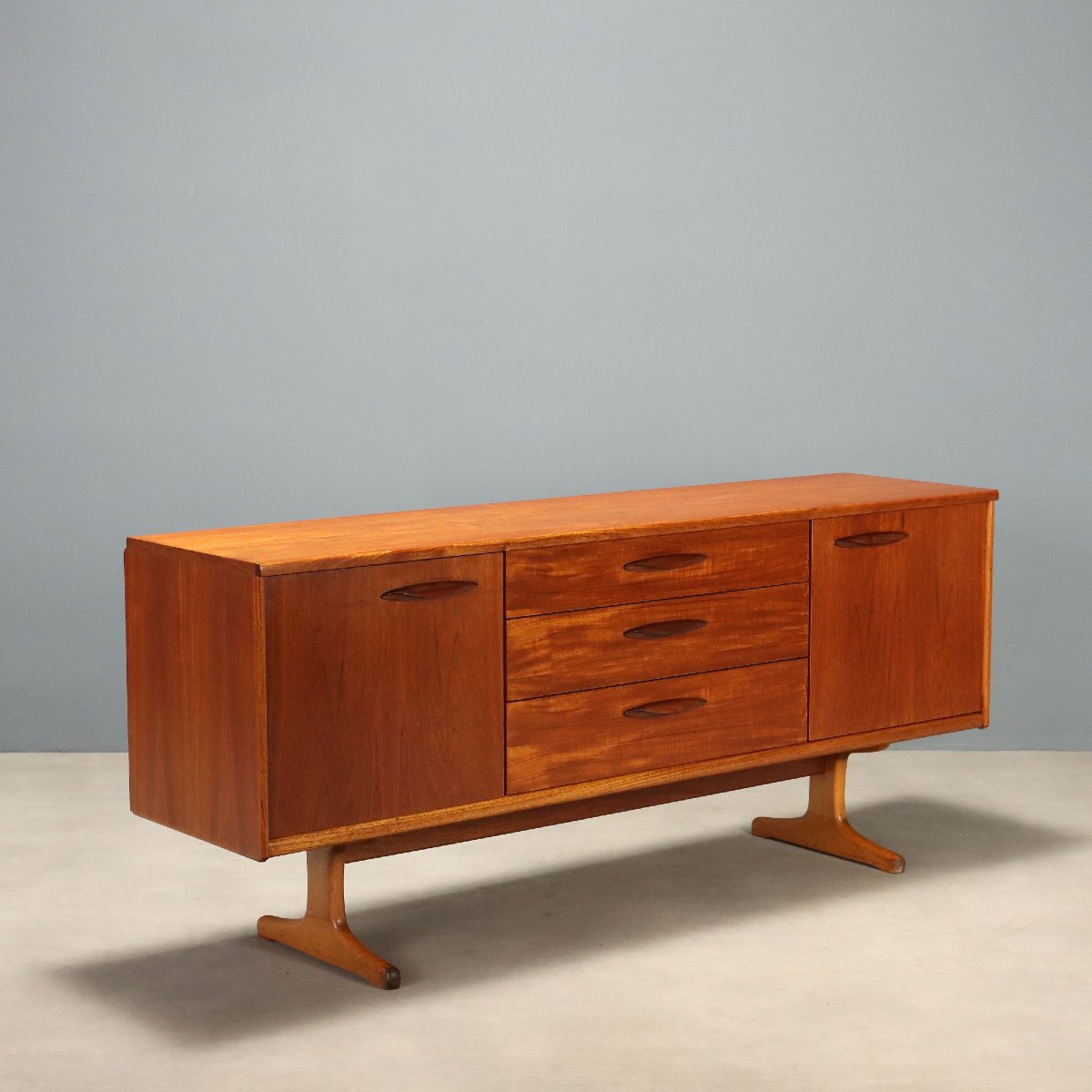 Sideboard Vintage Impiallacciato Teak Design Regno Unito Anni 60 Originale