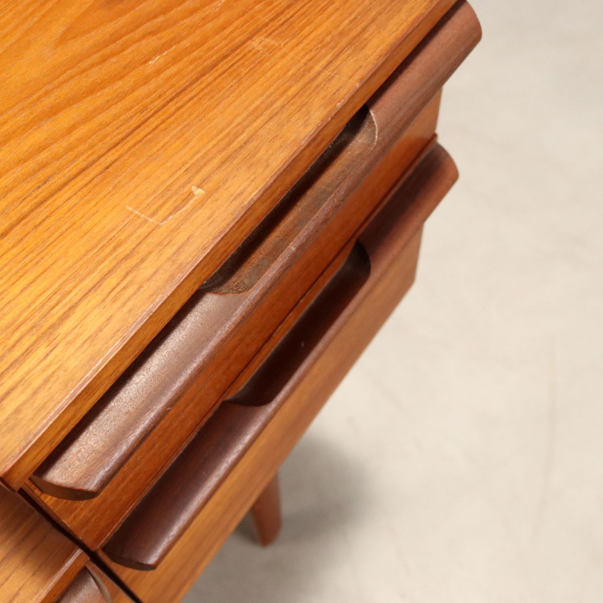 Mobile Toilette Vintage Teak con Cassetti Regno Unito Anni 60 Originale-photo-2