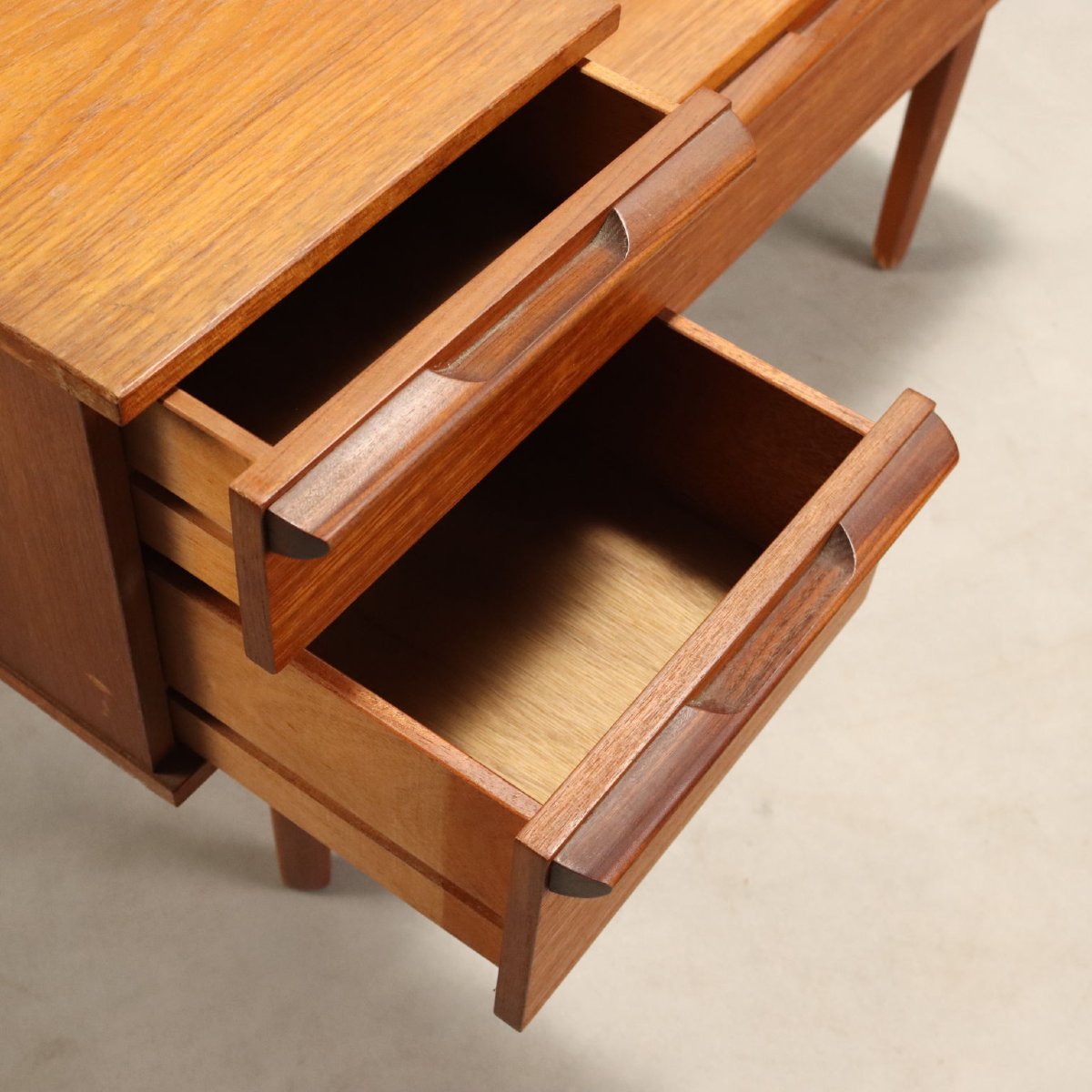 Mobile Toilette Vintage Teak con Cassetti Regno Unito Anni 60 Originale-photo-3