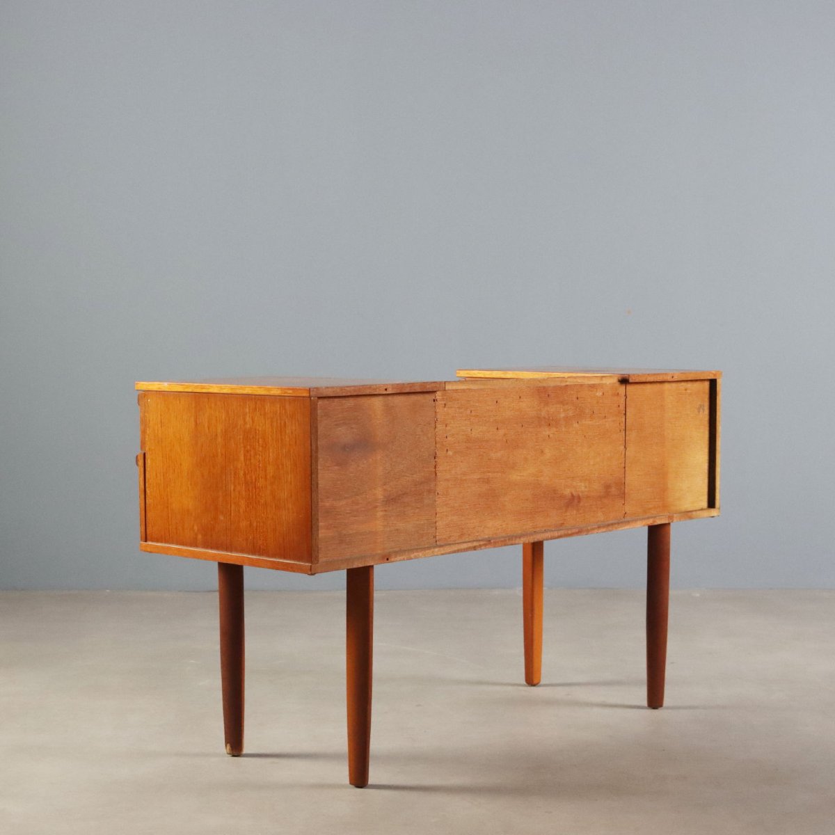 Mobile Toilette Vintage Teak con Cassetti Regno Unito Anni 60 Originale-photo-5