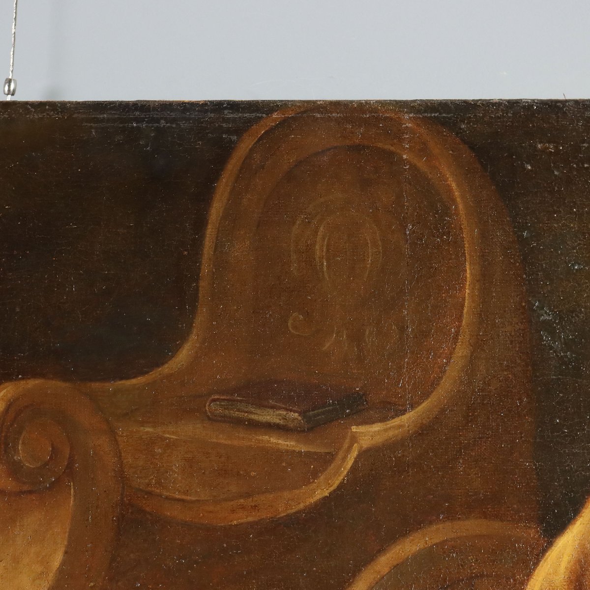 Dipinto Antico Battesimo dell'Eunuco Olio su Tela XVII Secolo Originale-photo-7