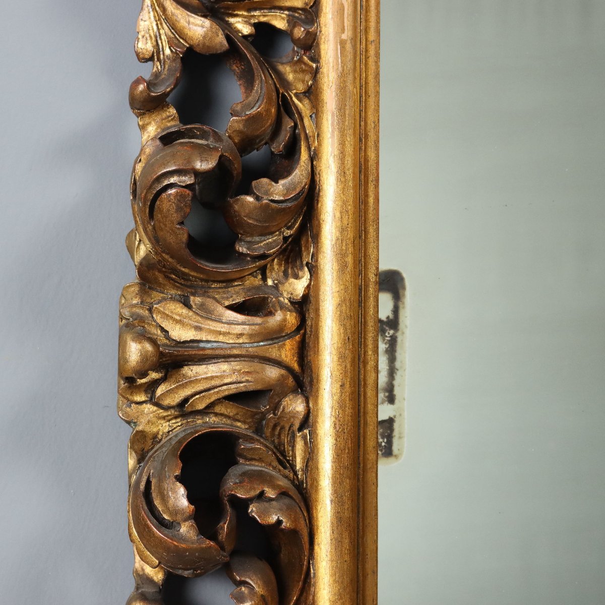 Specchiera in Stile Barocco in Legno Dorato Italia XX Secolo-photo-4