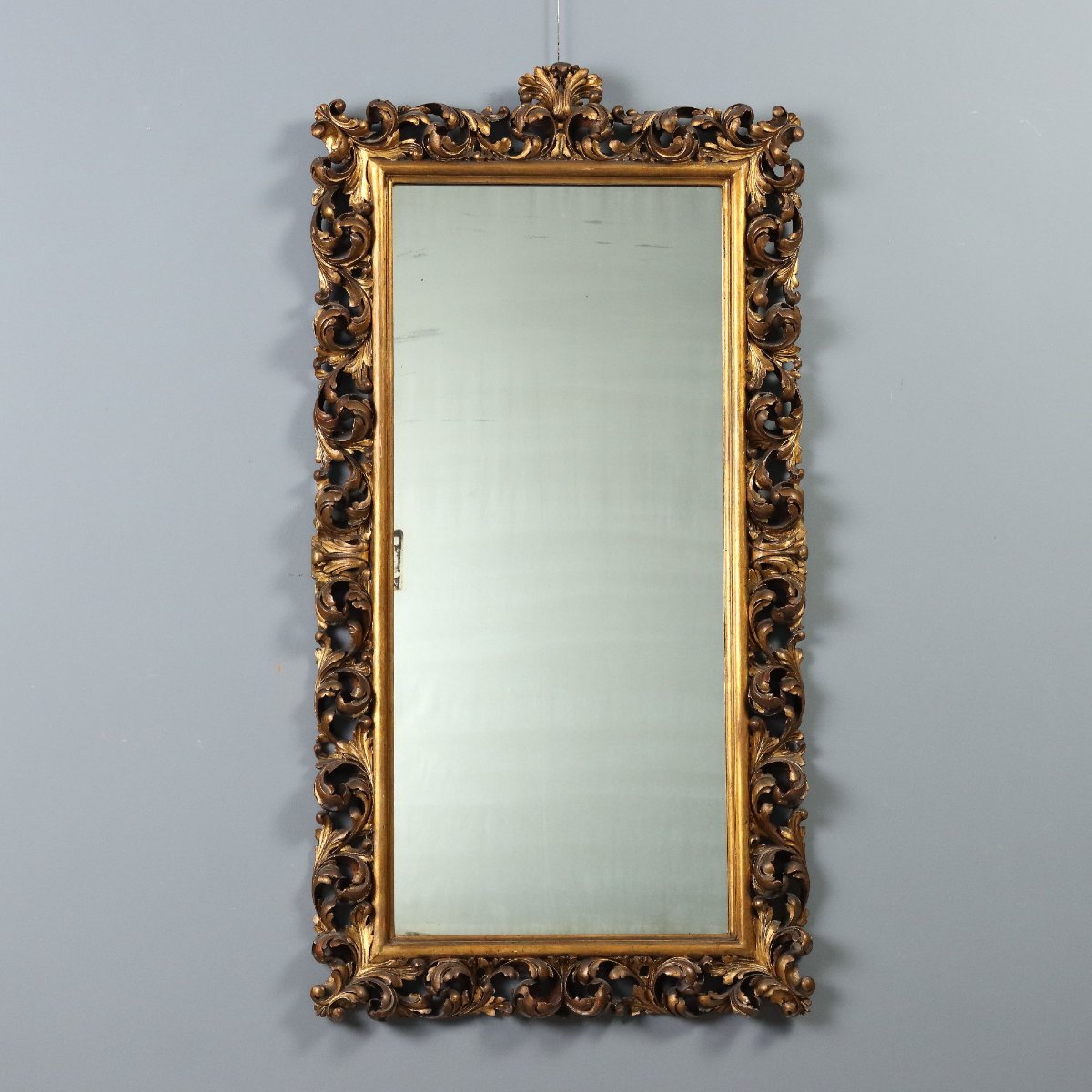 Specchiera in Stile Barocco in Legno Dorato Italia XX Secolo