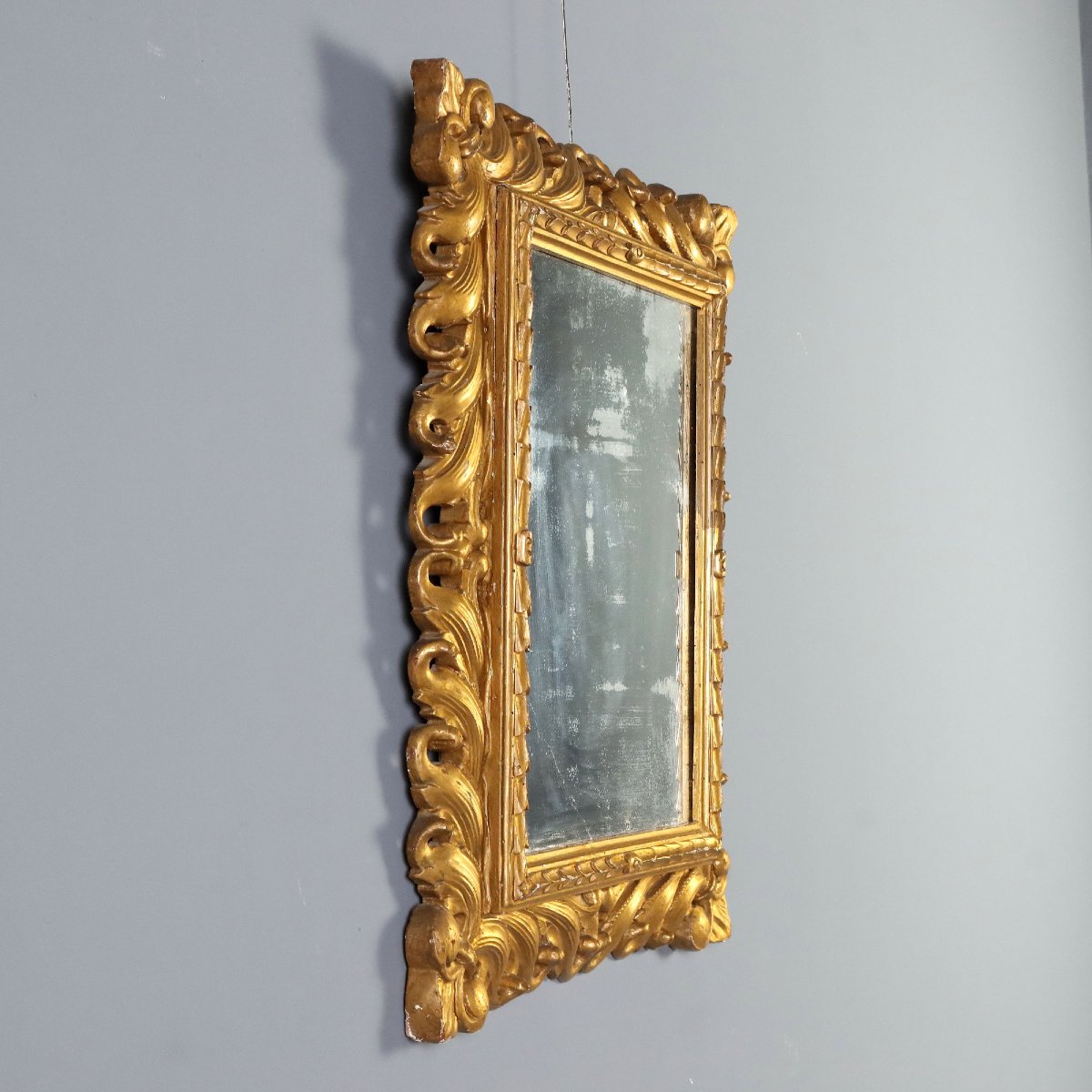 Specchio Eclettico in Legno Intagliato e Dorato Italia, ultimo quarto XX Secolo-photo-3
