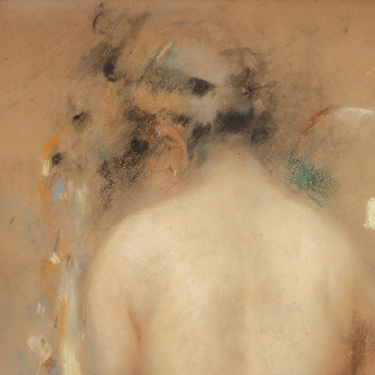 Dipinto Antico Firmato Vincenzo Caprile Nudo Femminile XIX Secolo-photo-3