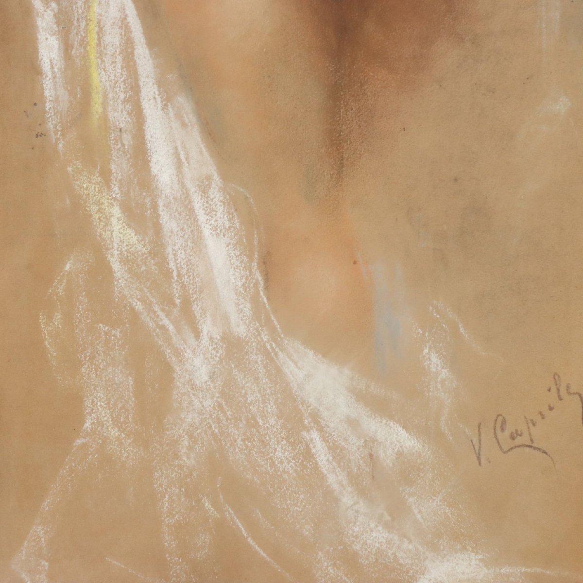 Dipinto Antico Firmato Vincenzo Caprile Nudo Femminile XIX Secolo-photo-1