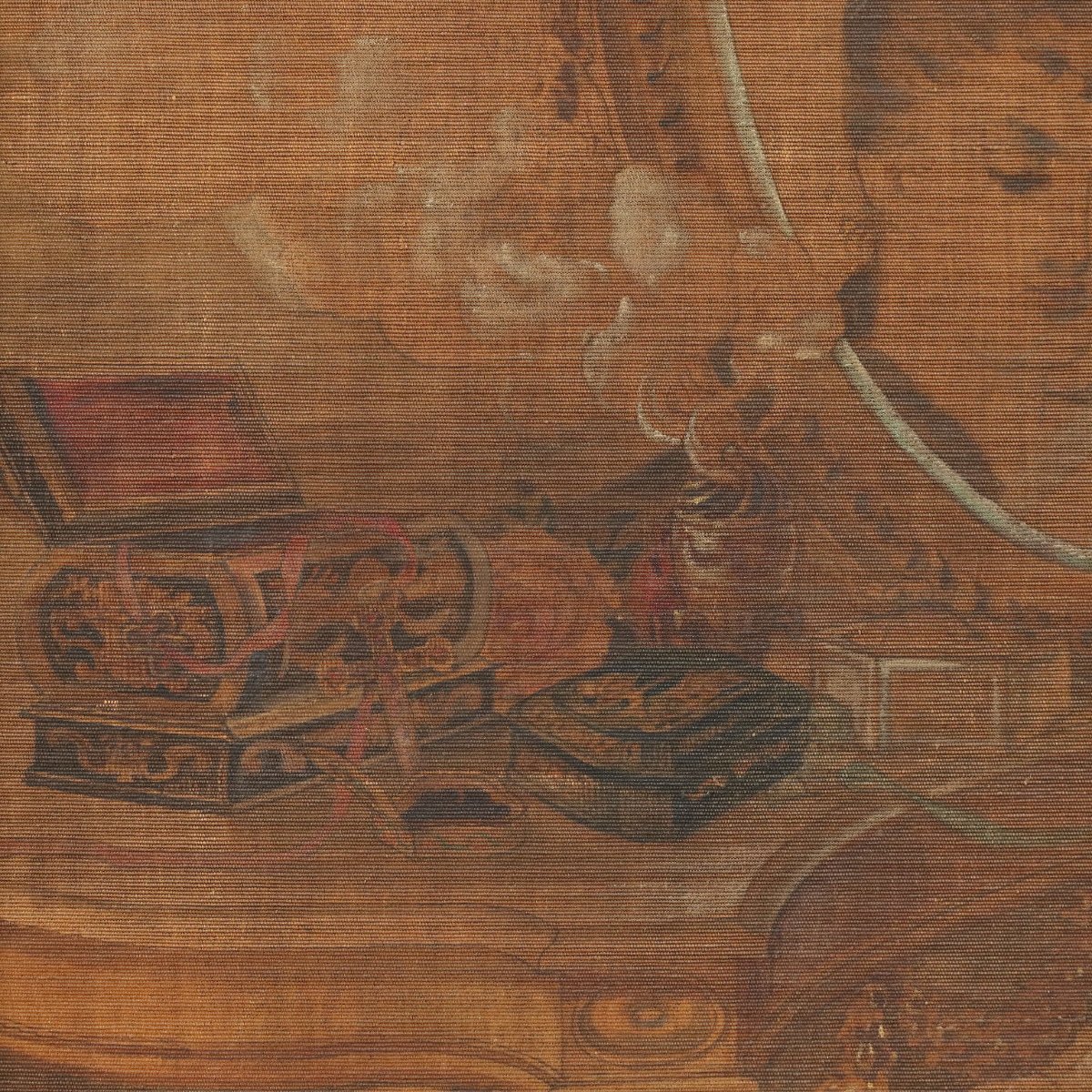 Dipinto Antico a Succo d'Erba La Lettura della Missiva XIX Secolo OriginaleDipinto a succo d'er-photo-4