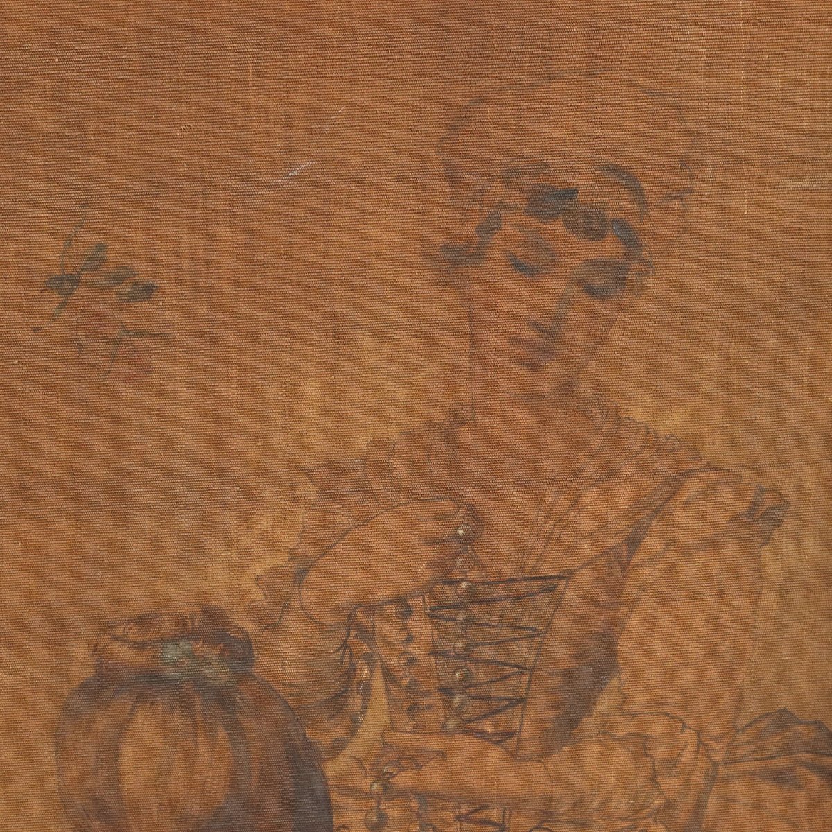Dipinto Antico a Succo d'Erba La Lettura della Missiva XIX Secolo OriginaleDipinto a succo d'er-photo-4