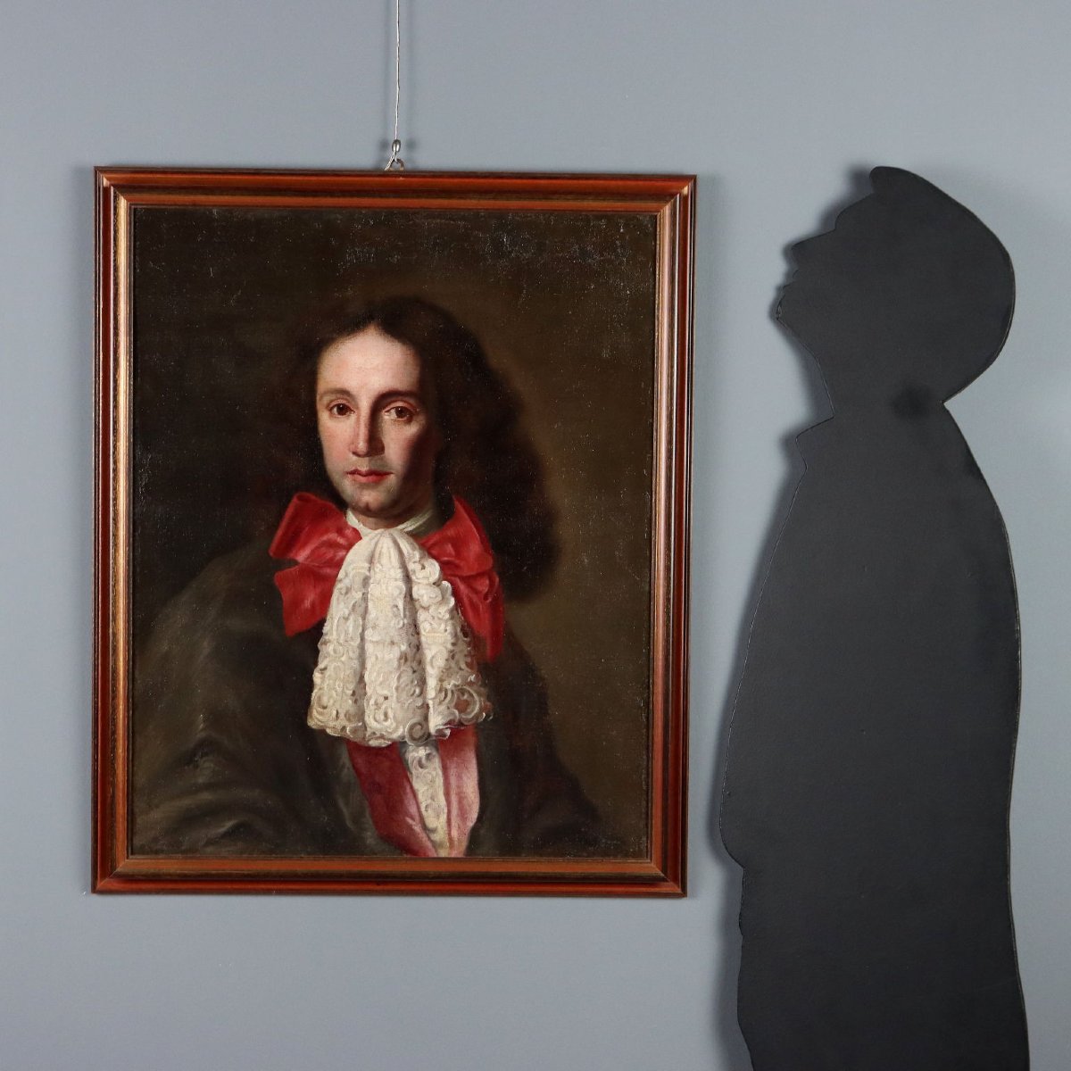 Dipinto Antico Ritratto Maschile nello Stile di Jakob Ferdinand Voet Inizi 1700-photo-2