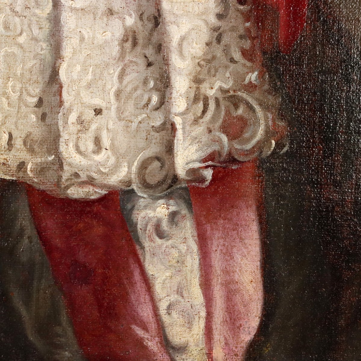 Dipinto Antico Ritratto Maschile nello Stile di Jakob Ferdinand Voet Inizi 1700-photo-1