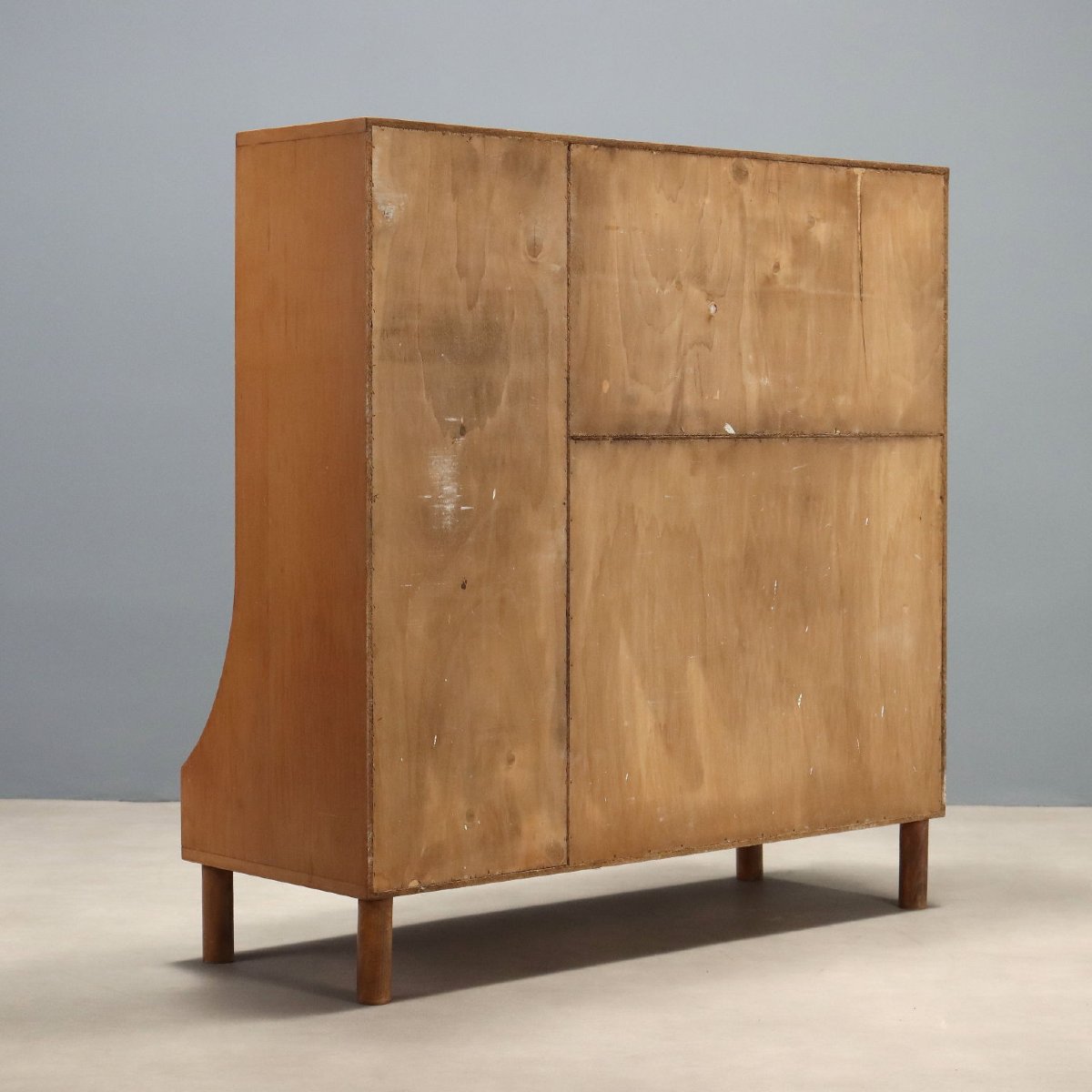 Mobile Vintage con Ribalta Acero Cassetti Design Anni 60 Originale-photo-5