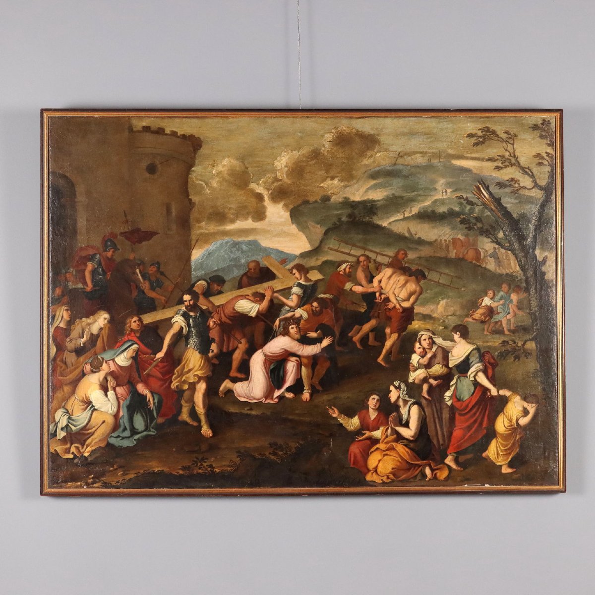 Dipinto Copia da Pierre Mignard Gesù sul Cammino del Calvario '700