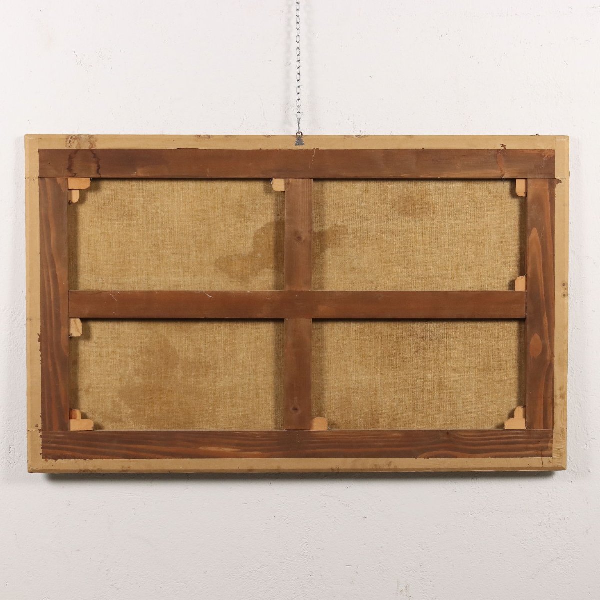 Quadro Antico Dipinto con Soggetto Storico Olio su Tela '600-'700-photo-8
