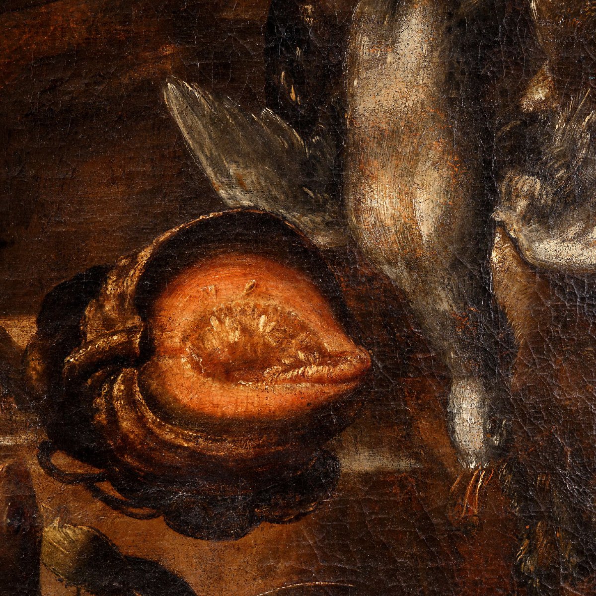 Quadro Antico Dipinto Natura Morta Bartolomeo Arbotori Italia '600-photo-3