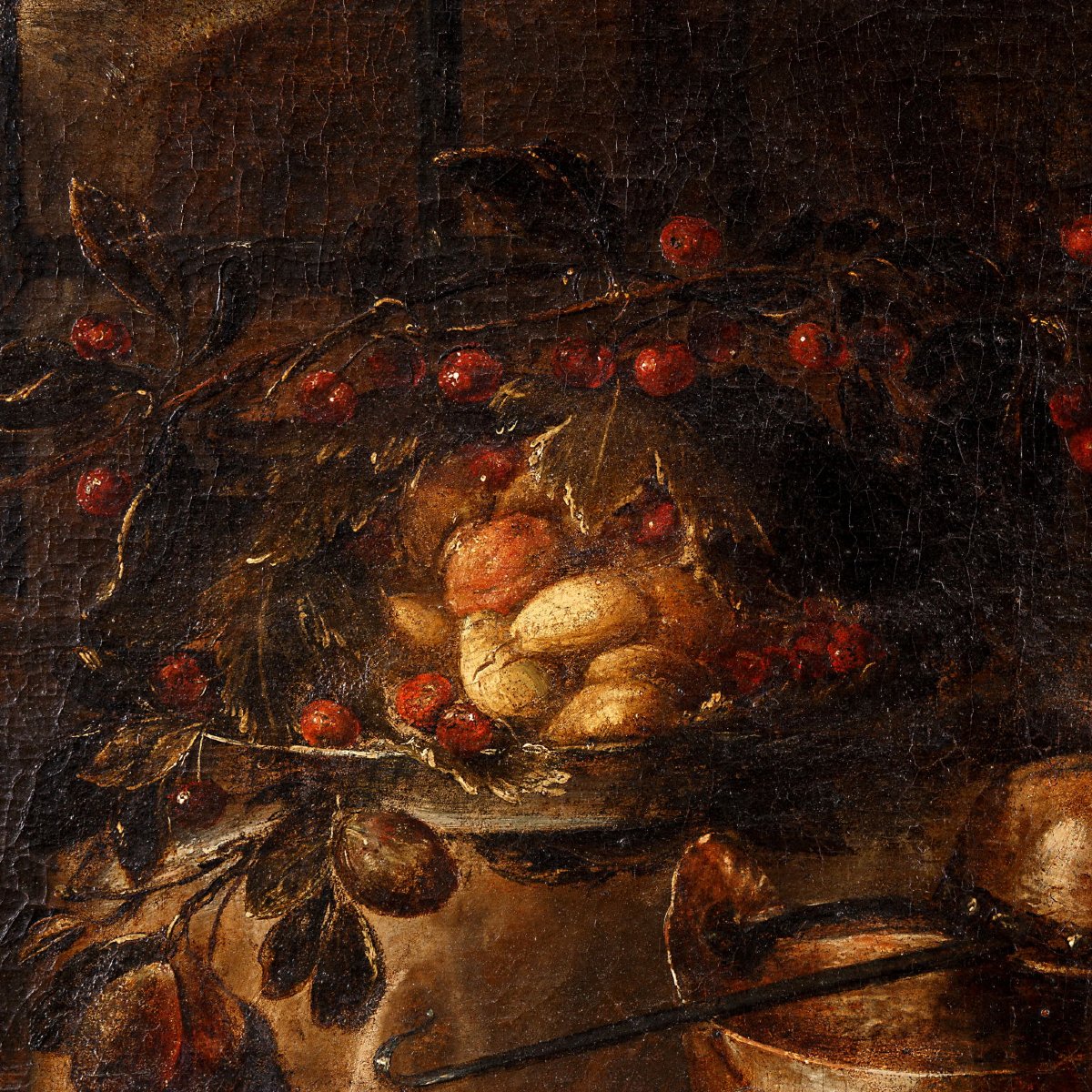 Quadro Antico Dipinto Natura Morta Bartolomeo Arbotori Italia '600-photo-3