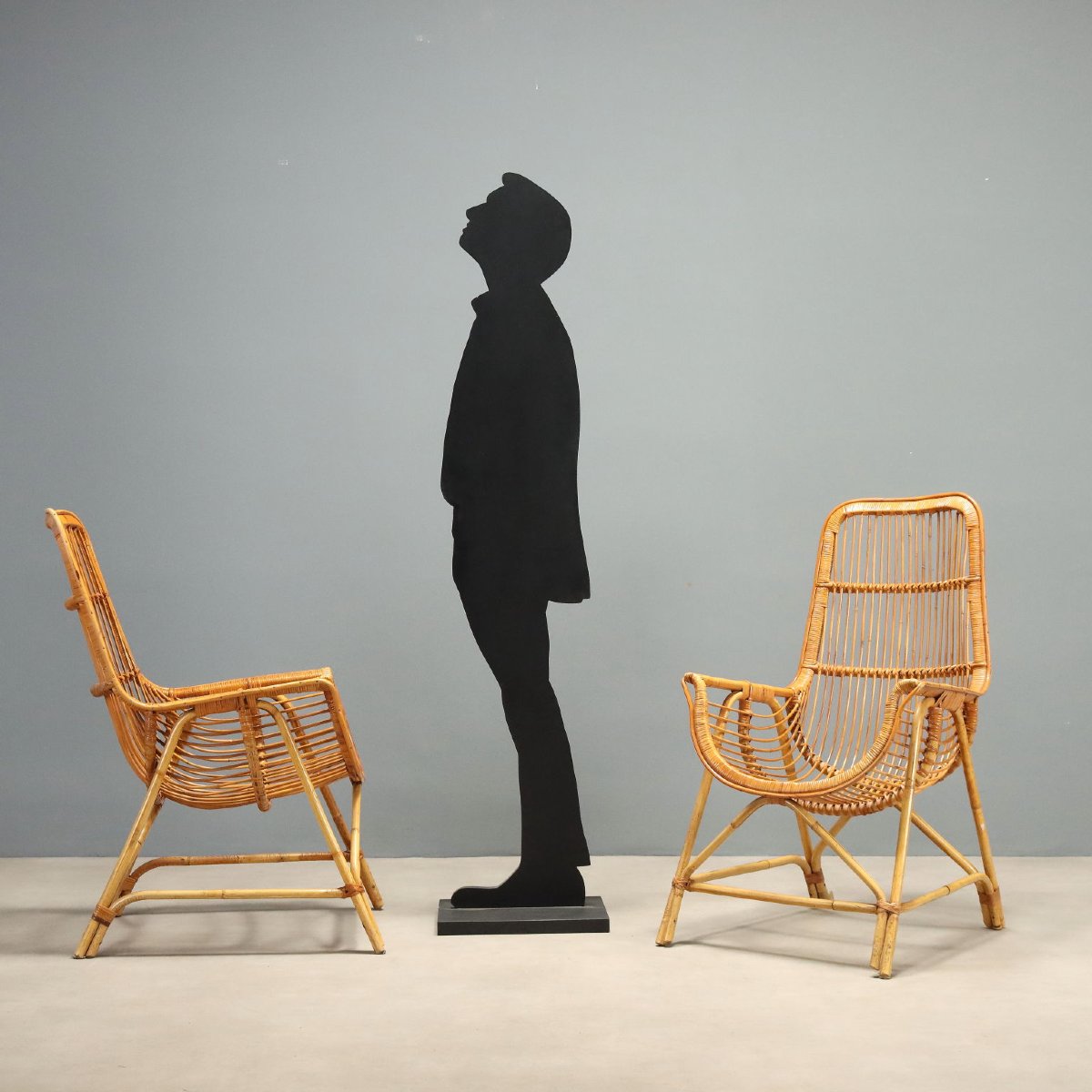 Poltrone Vintage Rattan Bambù Design Italia Anni 70-photo-2